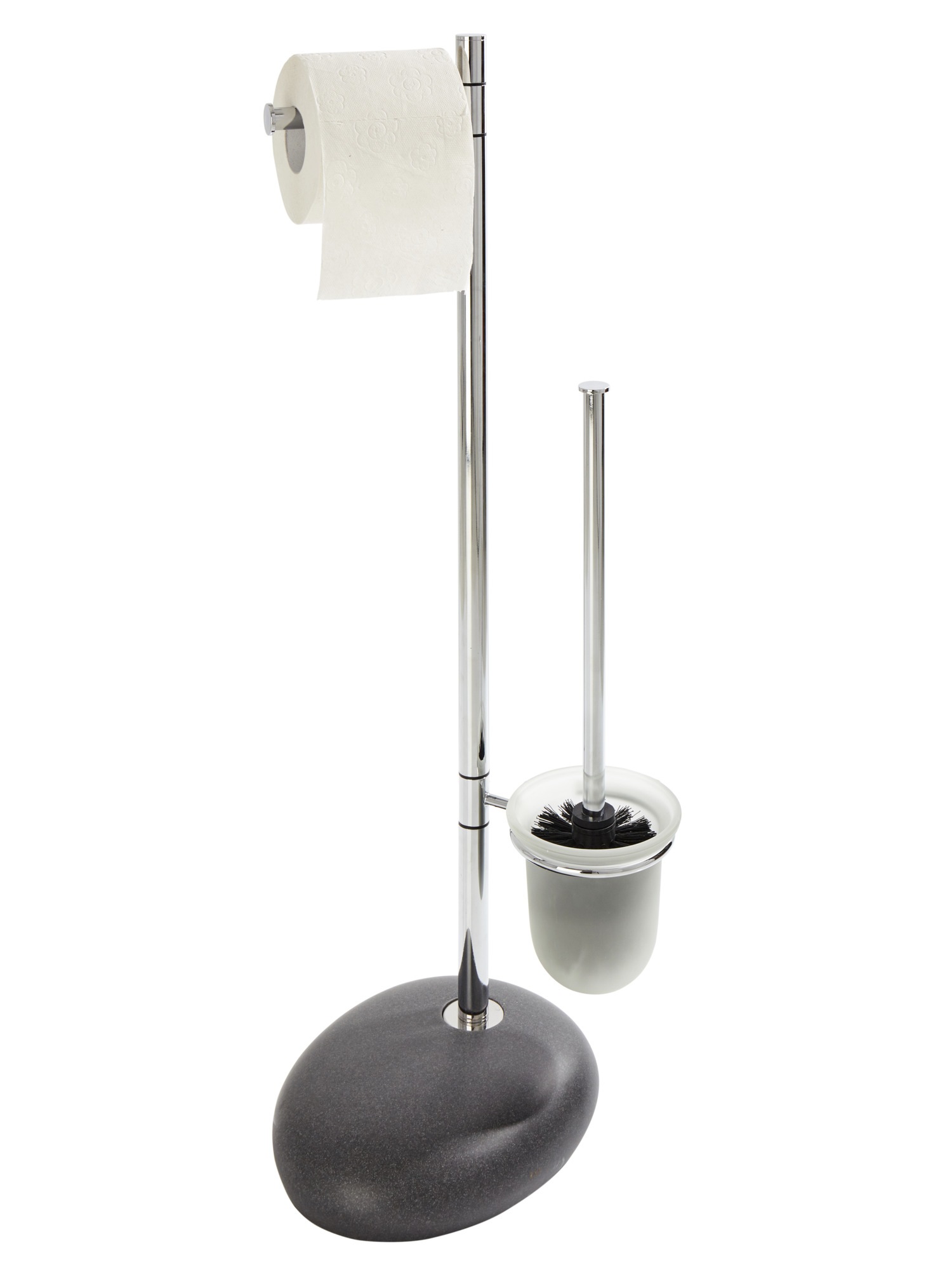 WC-Garnitur Pebble mit Glaseinsatz