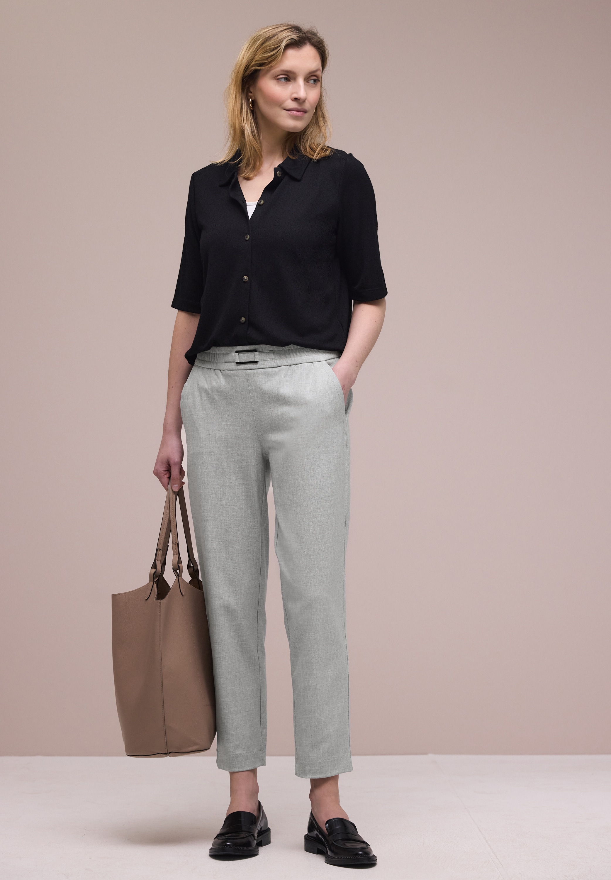 STREET ONE Stoffhose »Style Bonny«  mit Schnalle