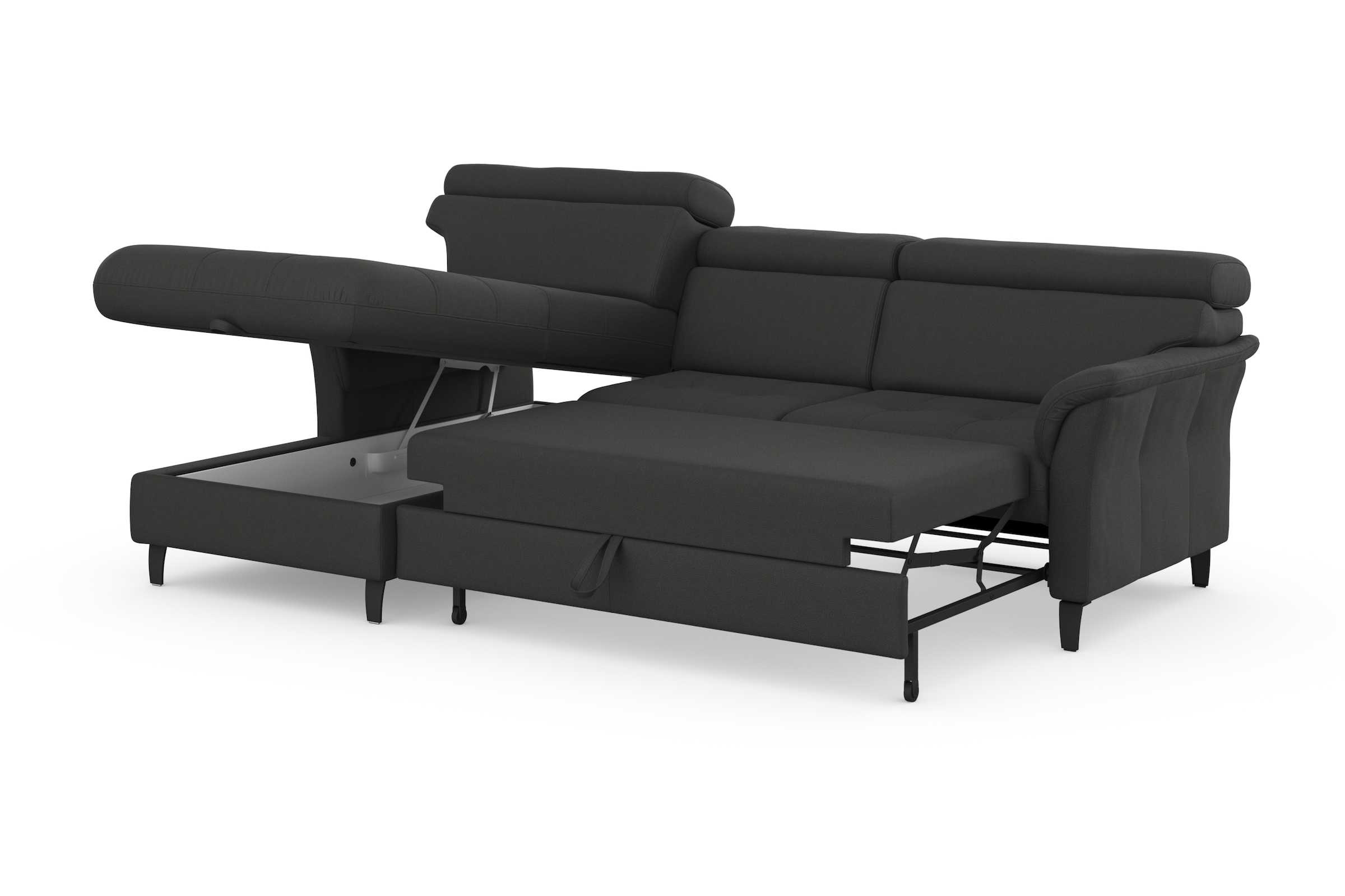 sit&more Ecksofa »Marano L-Form«, inklusive Kopfteilverstellung, wahlweise mit Bettfunktion, Bettkasten