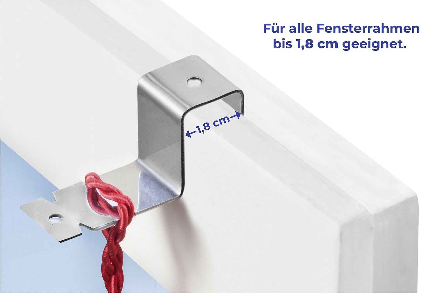 Maximex Fensterhaken »8er Set« zum Einhängen an Fenstern & Türen, für Rahmen bis 1,8 cm, Edelstahl