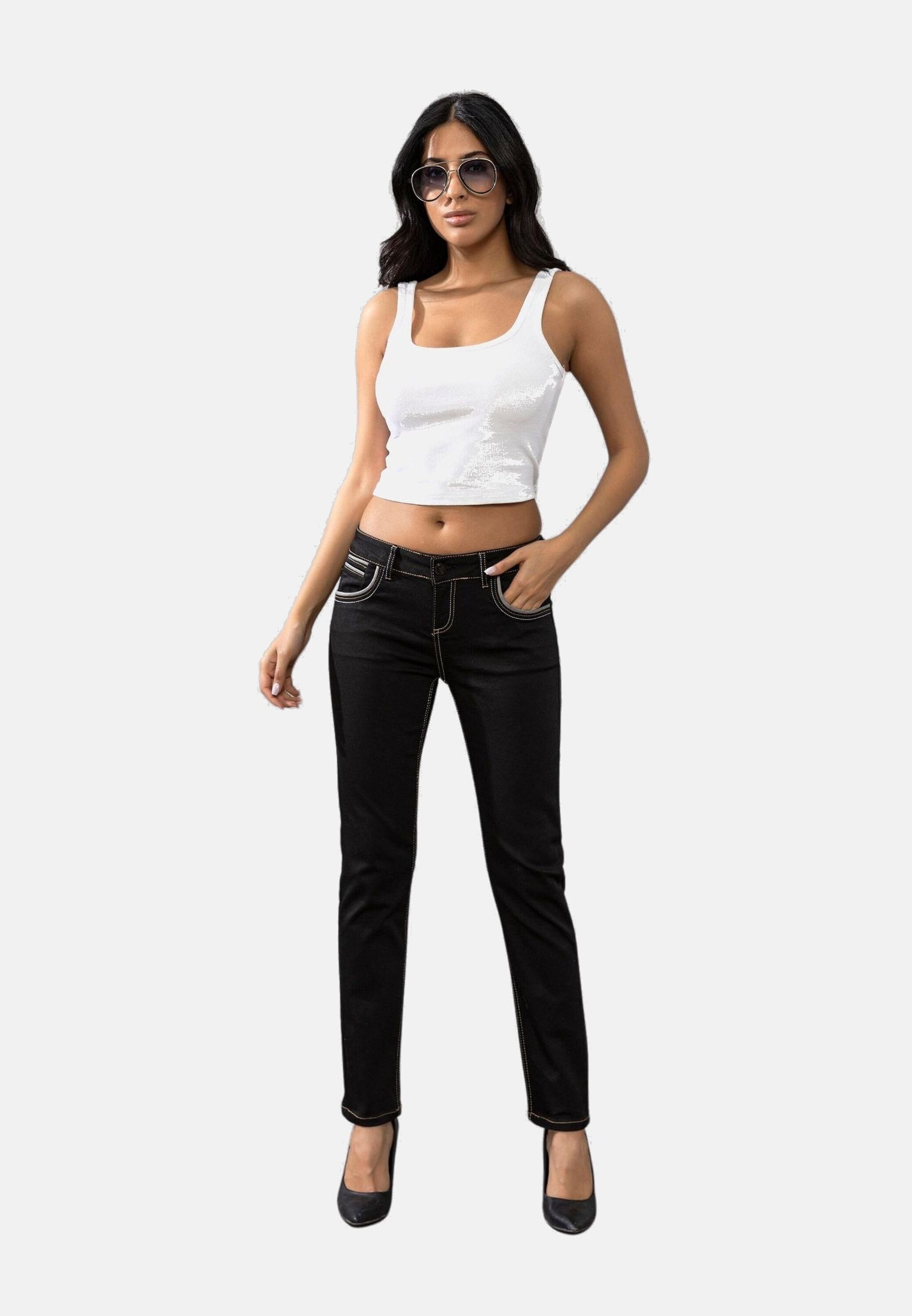 Cipo & Baxx Slim-fit-Jeans »Cipo & Baxx Jeans« mit auffällig farbigen Ziernähten, WD256