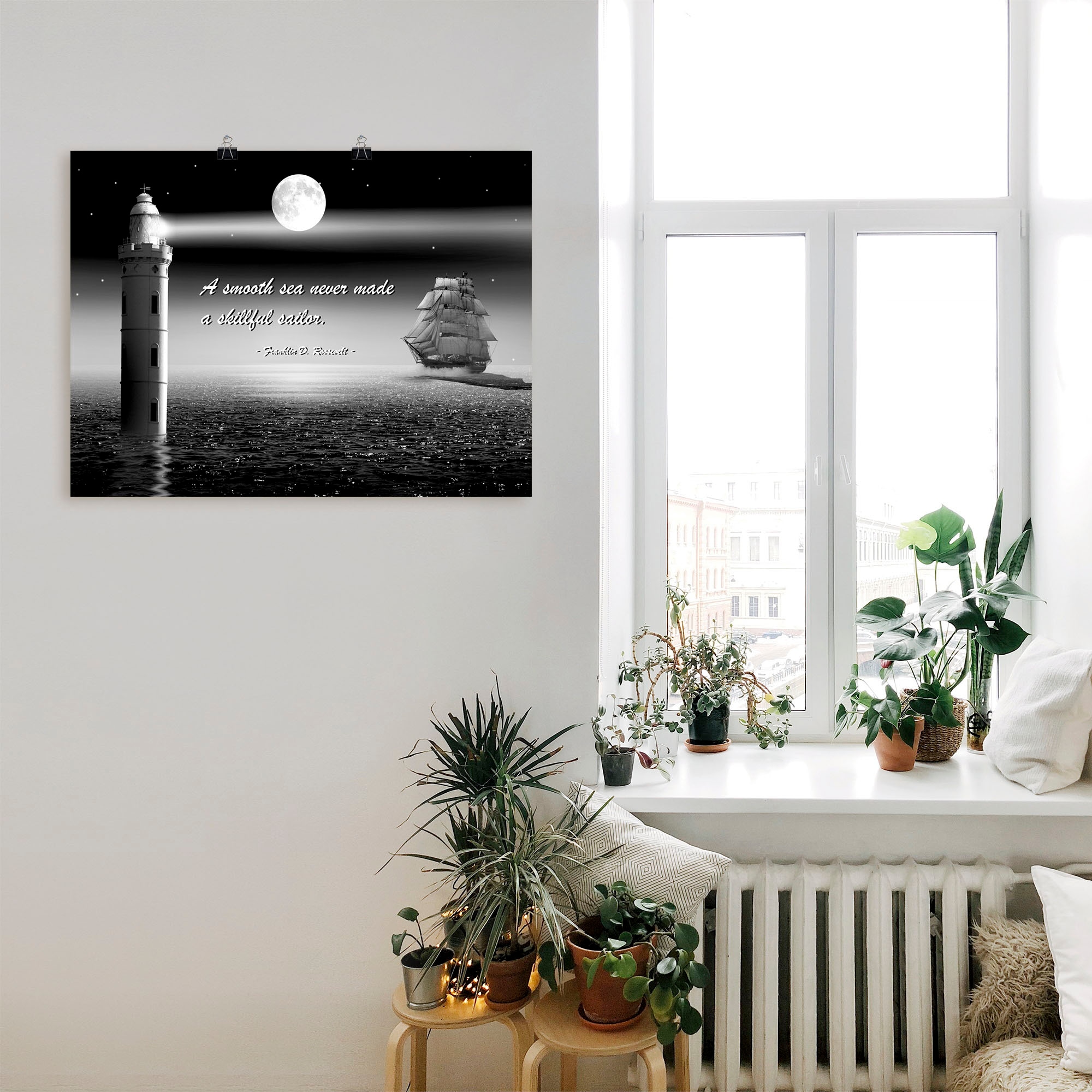 Artland Wandbild »Ein ruhiges Meer Seemann«, Boote & Schiffe, (1 St.), als Poster, Wandaufkleber in verschied. Größen