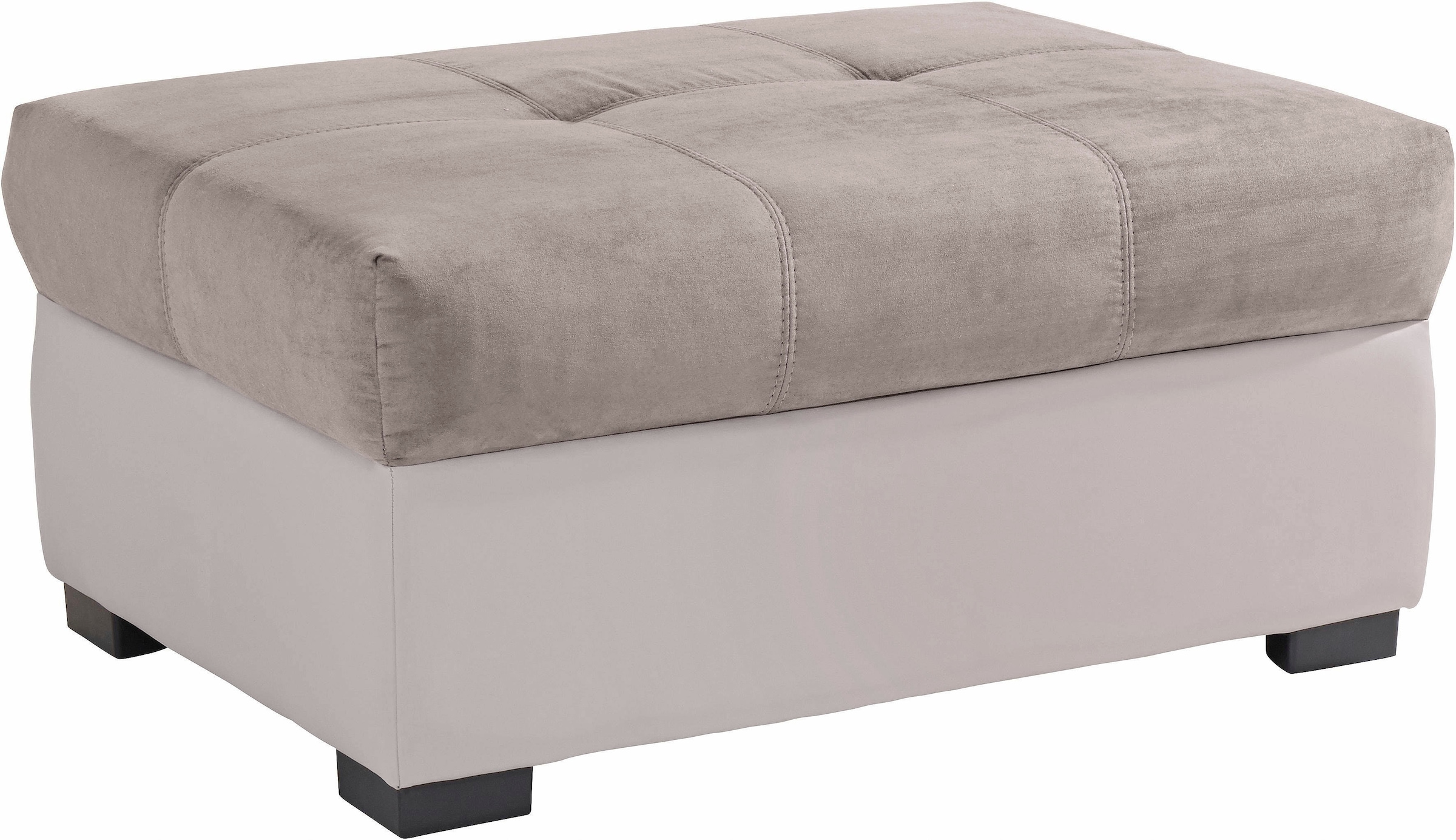 COTTA Polstergarnitur »Speedway L-Form«, (Set), Set bestehend aus: Ecksofa mit Kopfteilverstellung & Hocker