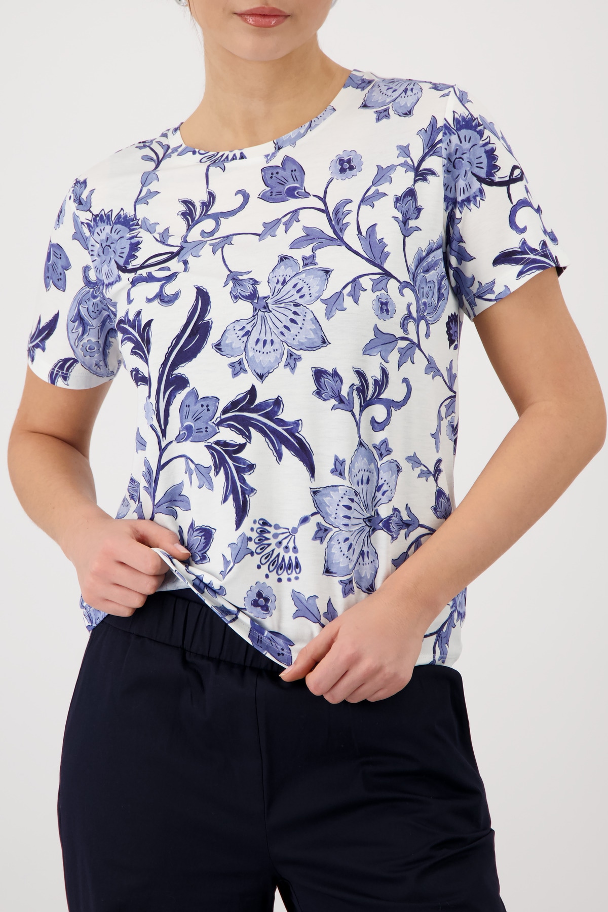 Monari T-Shirt »Shirt Blumendruck allover« Regular fit mit Blumenmuster