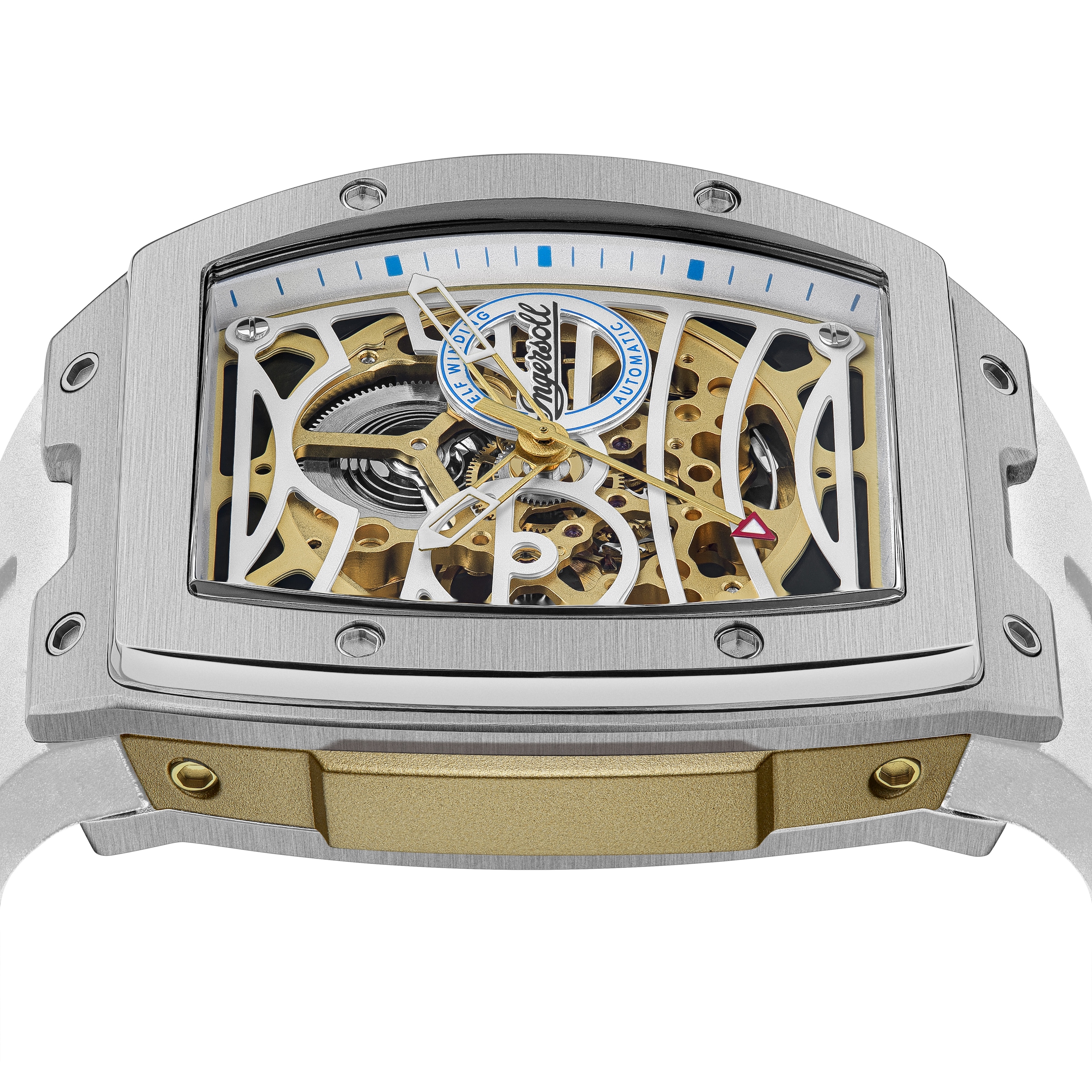Ingersoll Automatikuhr »The Challenger« Armbanduhr, Herrenuhr, Mechanische Uhr, Silikonarmband, analog
