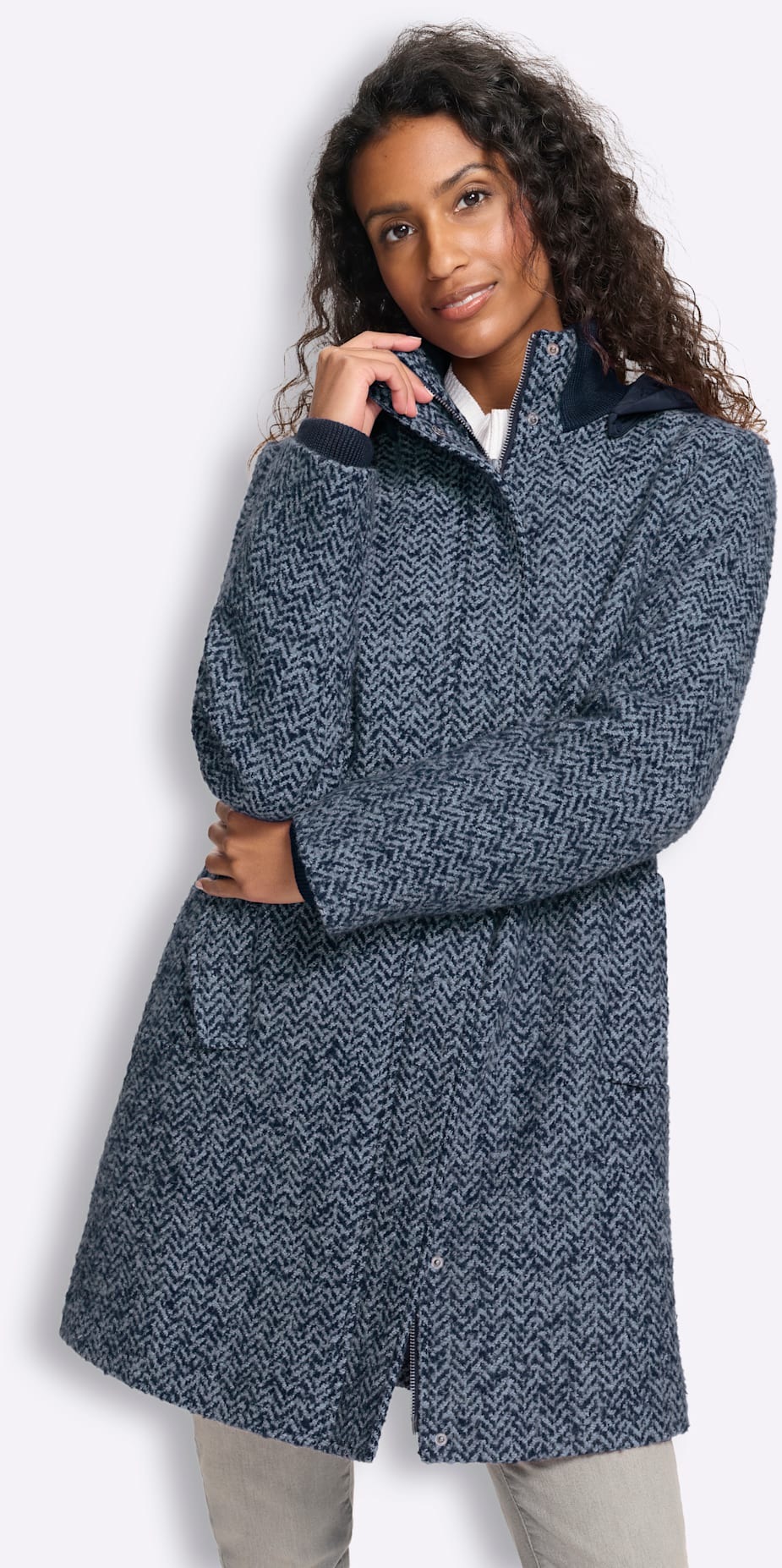 heine Langjacke mit Kapuze