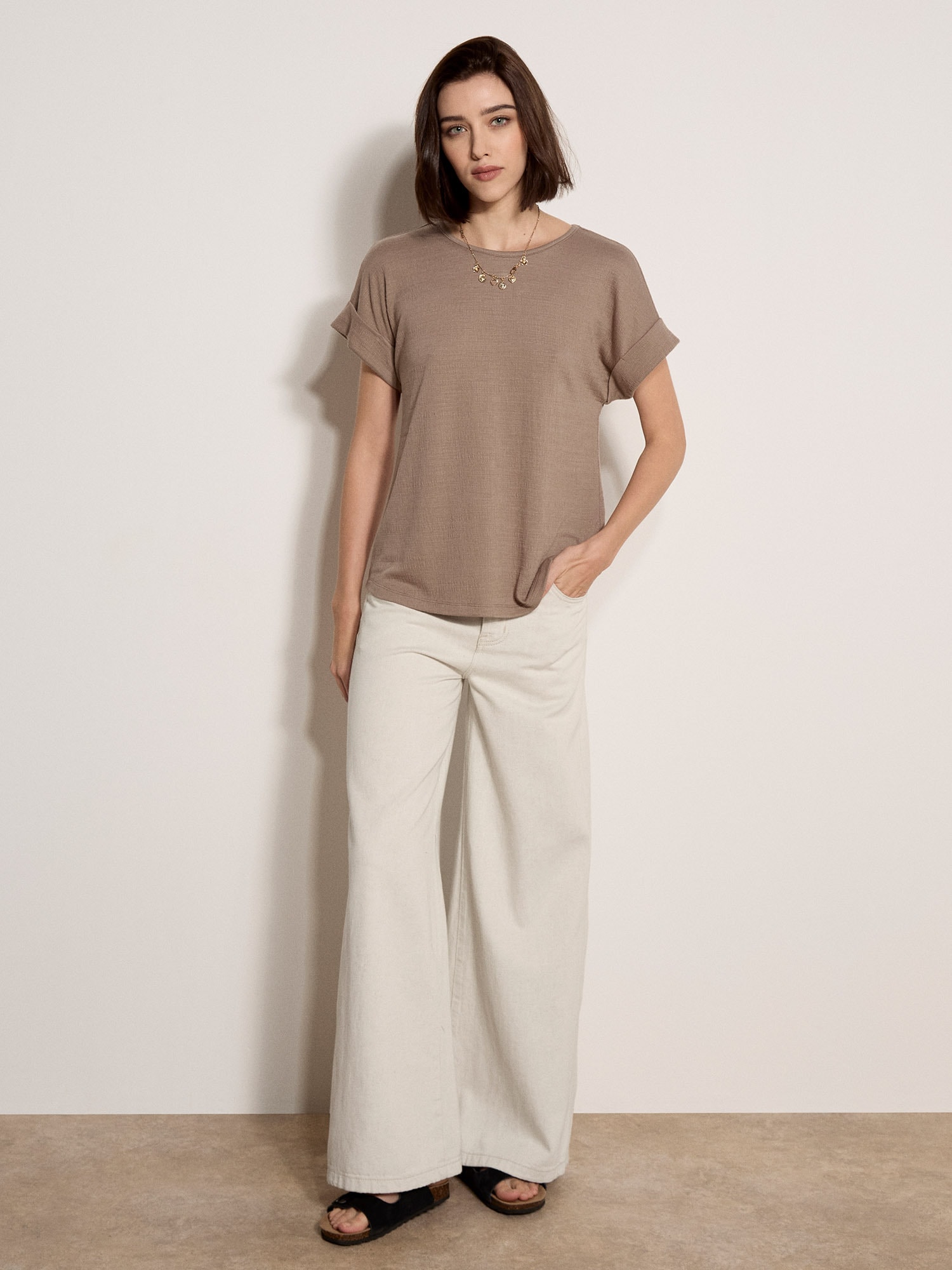 Apricot Shirttop »Top« mit Knöpfen am Rücken