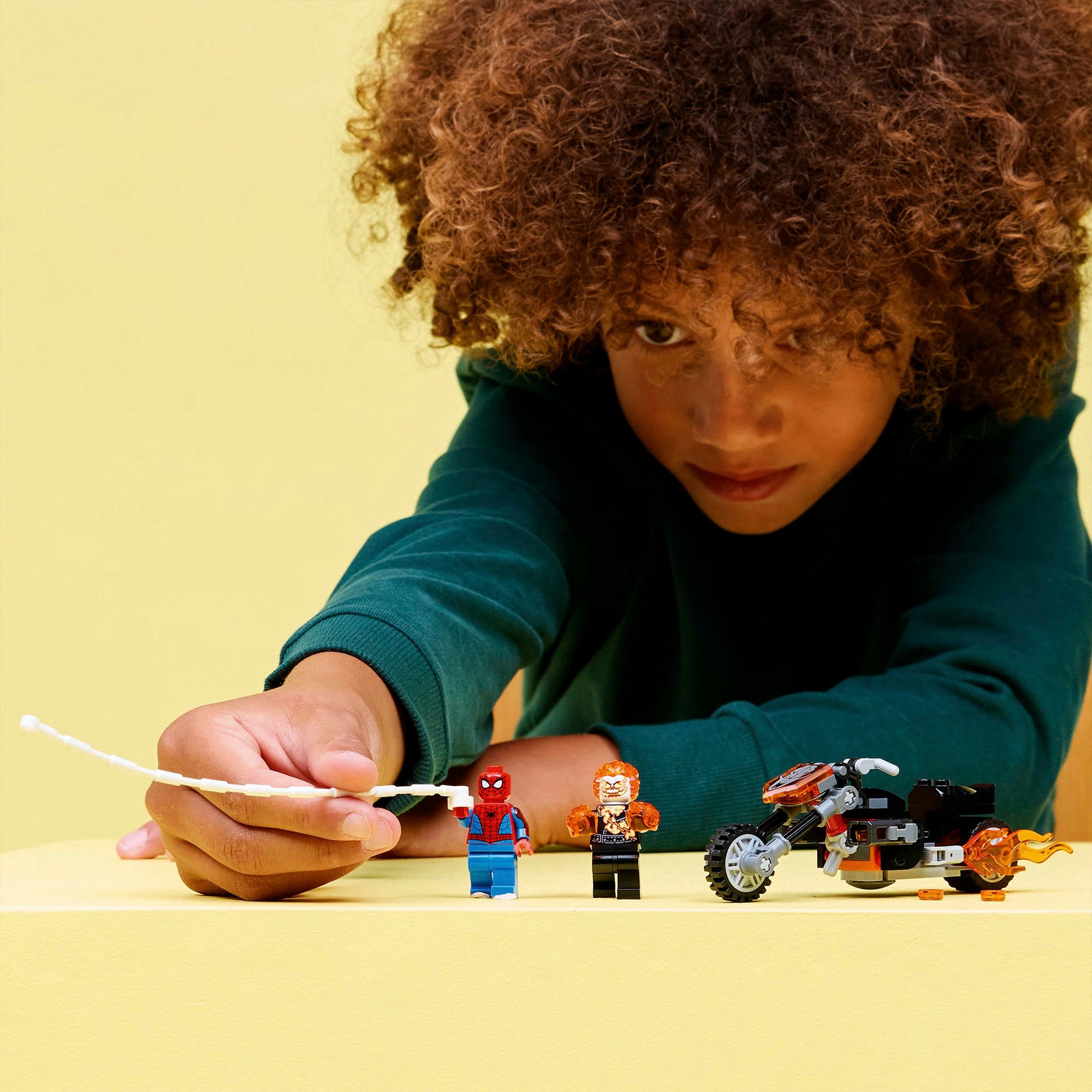 LEGO® Konstruktionsspielsteine »Spider-Man vs. Ghost Rider auf seinem Motorrad (76335)« LEGO Super Heroes; Made in Europe