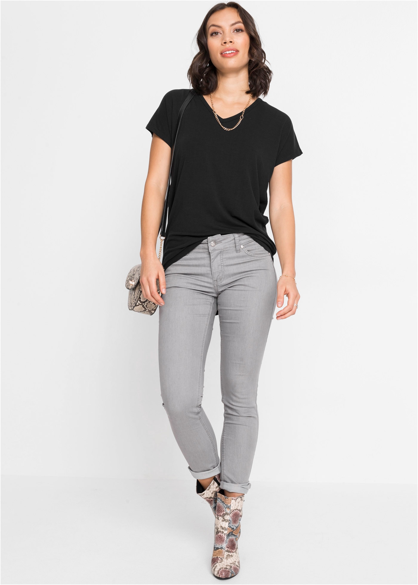 bonprix T-Shirt Shirt aus nachhaltiger Visksose