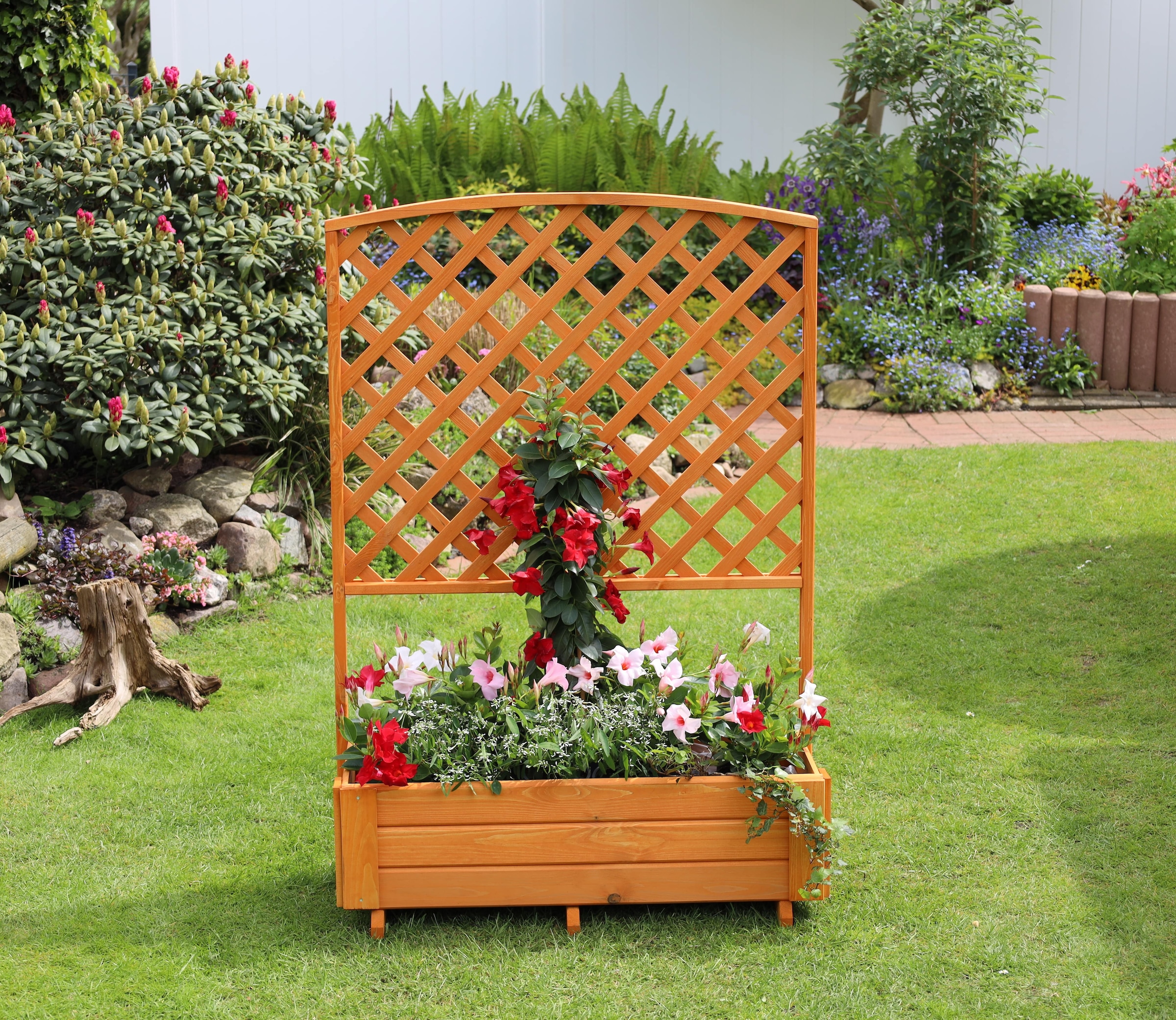 promadino Spalier mit Pflanzkasten, BxT: 91x41 cm, versch. Höhen