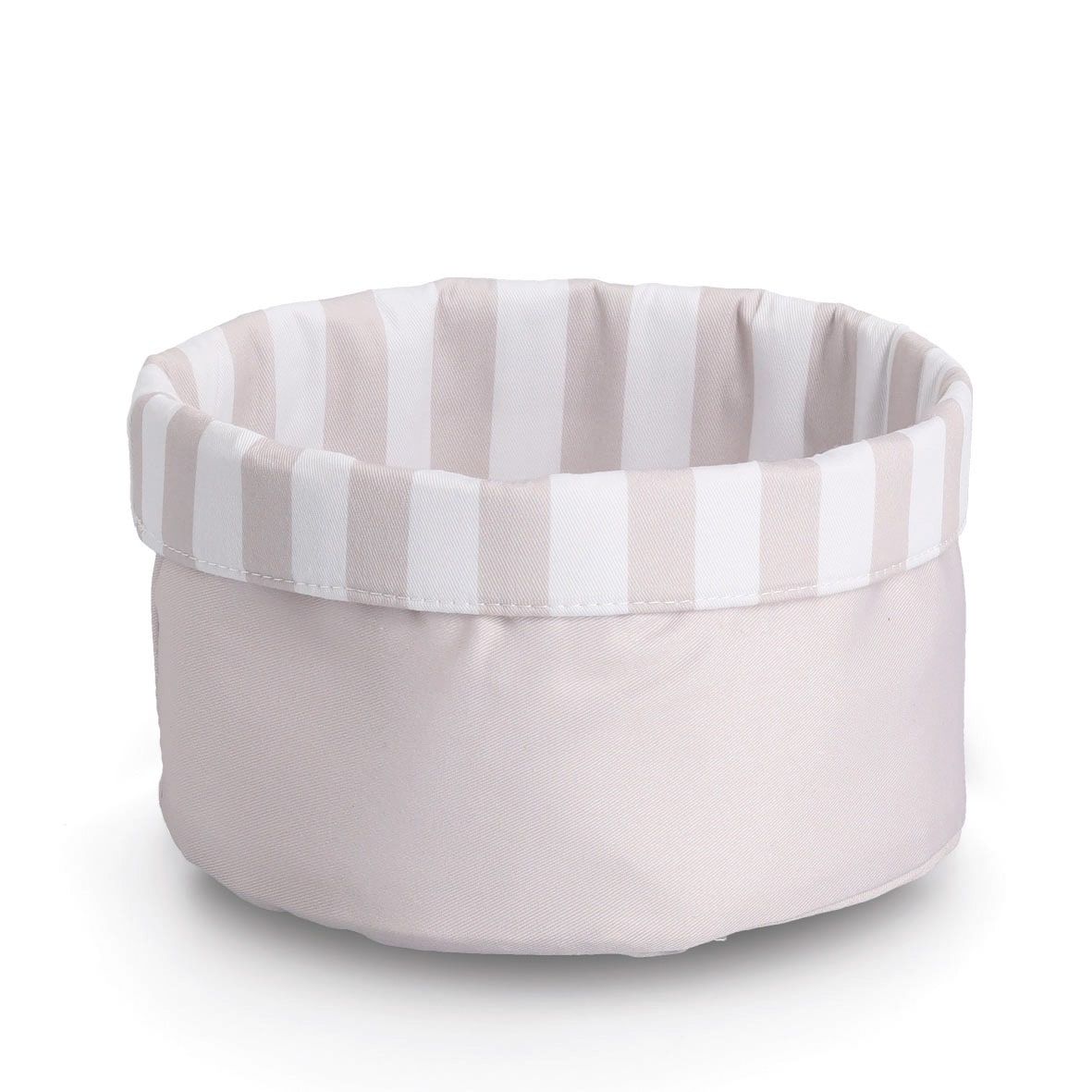 Zeller Present Brotkorb »Brotbeutel "Stripes", 3er Set« wendbar, Baumwolle/Polyester, beige/weiß, ca. Ø23x13 cm