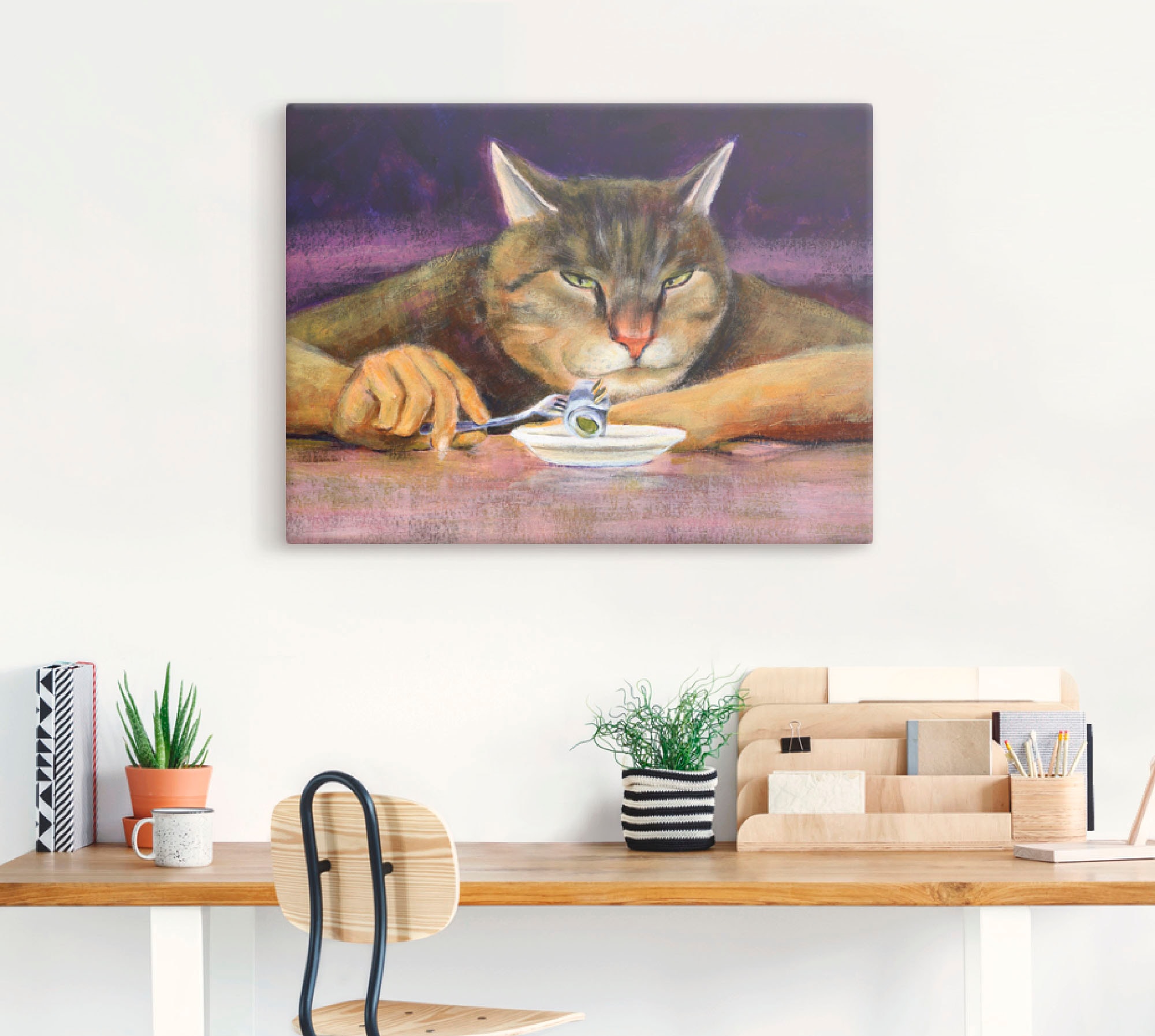 Artland Wandbild »Katzenjammer«, Haustiere, (1 St.), als Leinwandbild, Poster in verschied. Größen