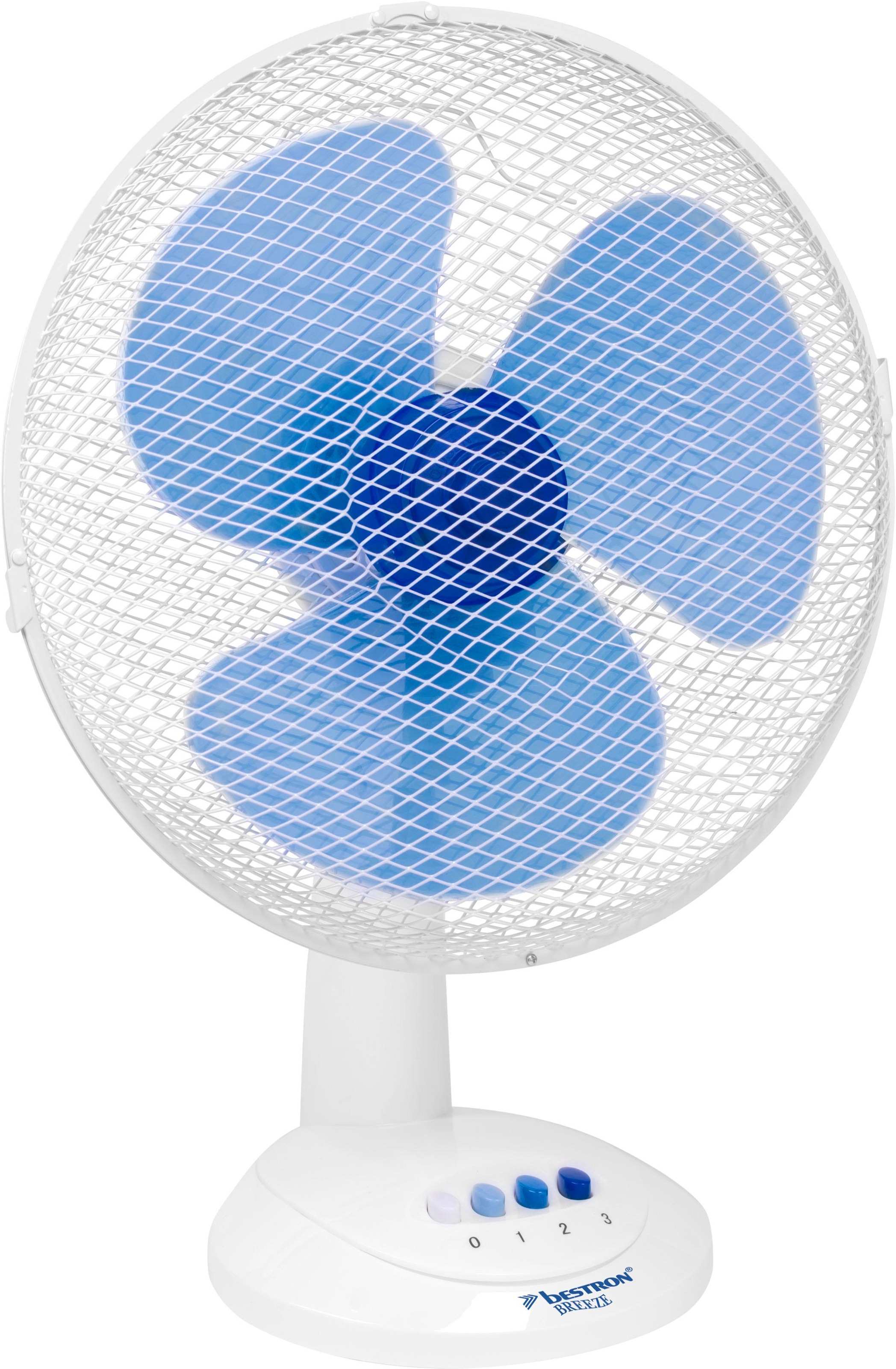 bestron Tischventilator »mobil«, mit Schwenkfunktion, Höhe: 48 cm, Ø 35 cm, 40 W, Weiß