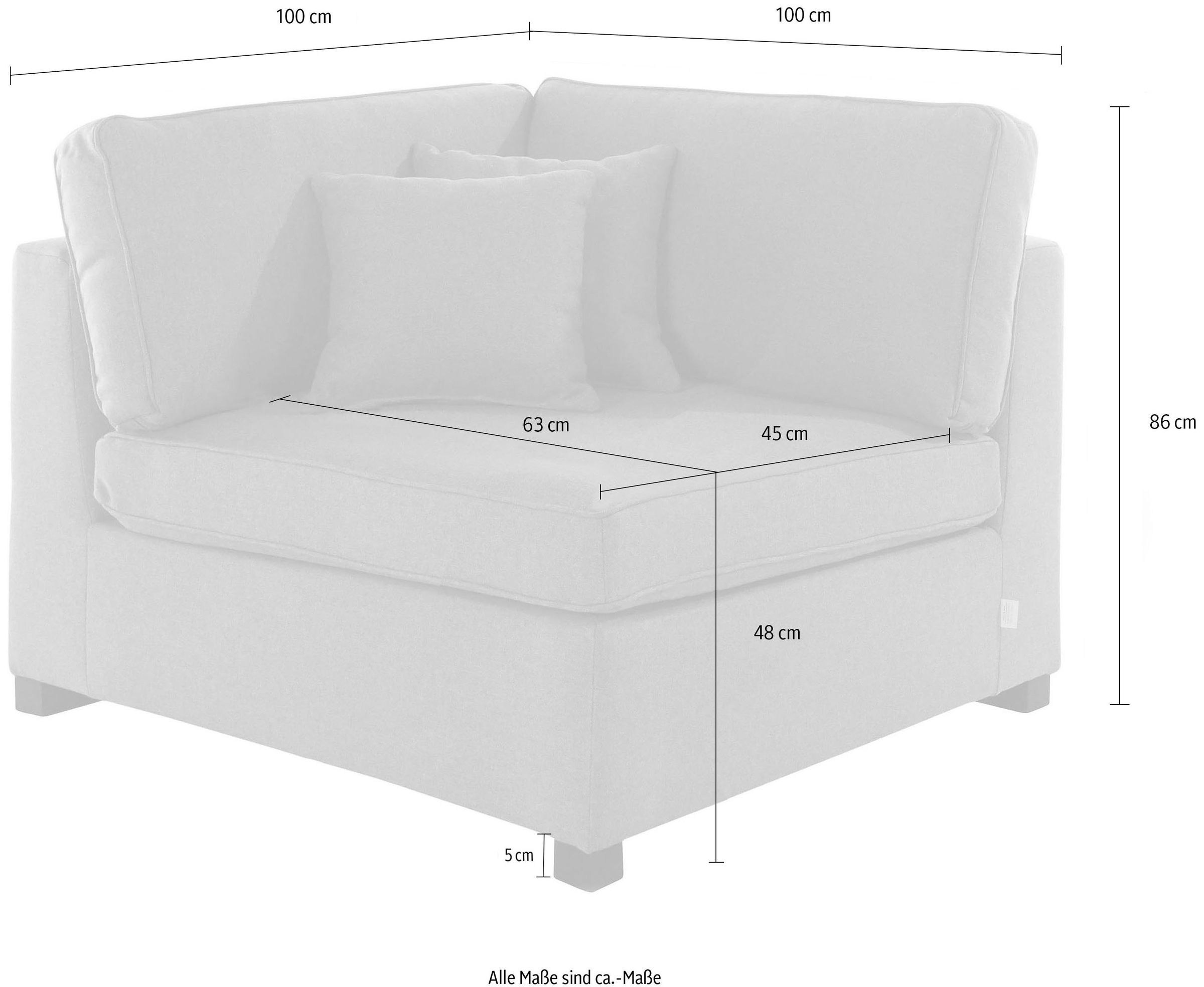 Home affaire Sofaelement »Skara« Modul zum eigenen Zusammenstellen, in vielen Bezugsqualitäten