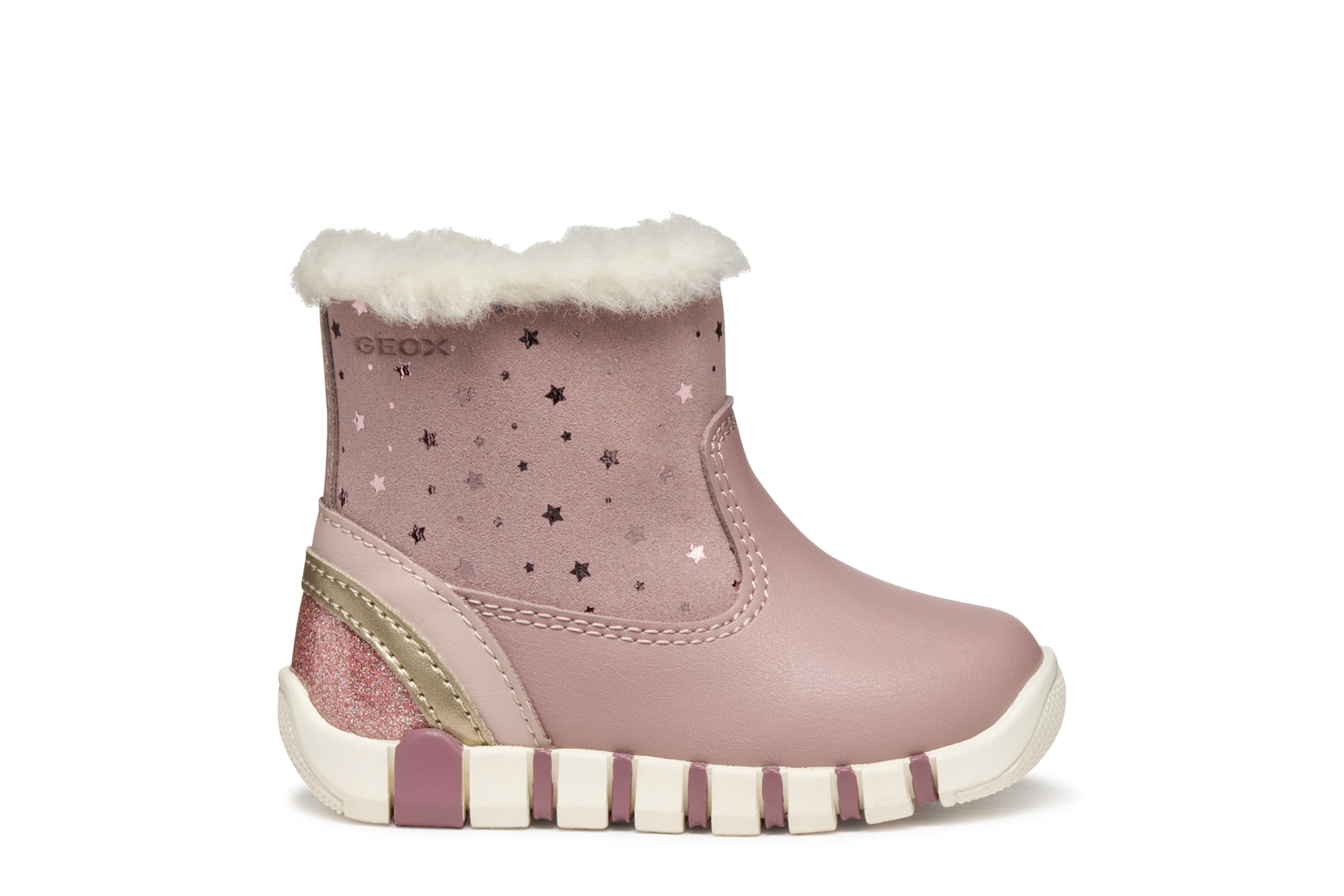 Geox Lauflernschuh »B IUPIDOO GIRL«  Winterstiefel, Stiefelette, Warmfutter, Größenschablone zum Download