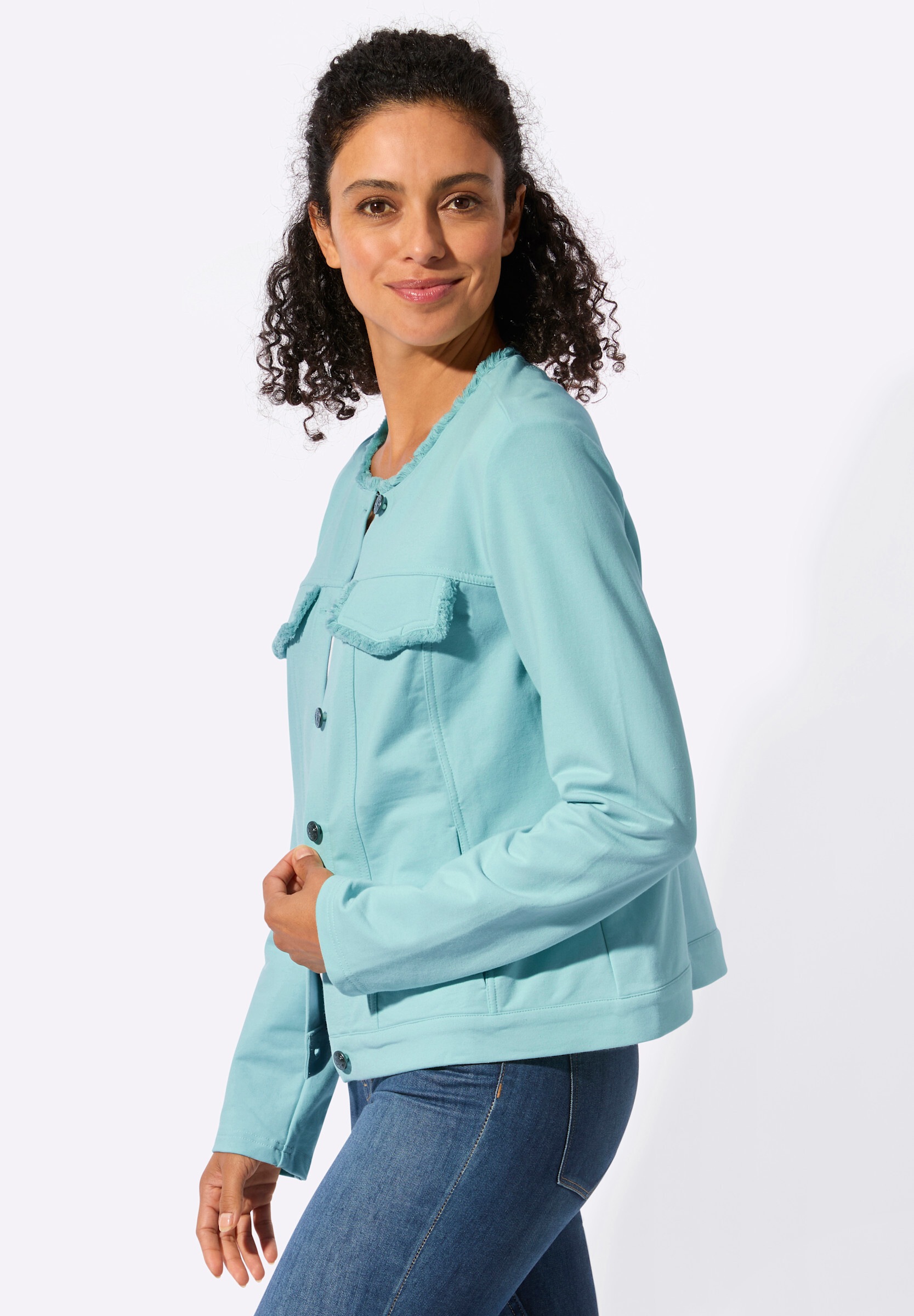 Witt Jerseyblazer »Jersey-Blazer Jerseyblazer mit Fransen-Verzierung«