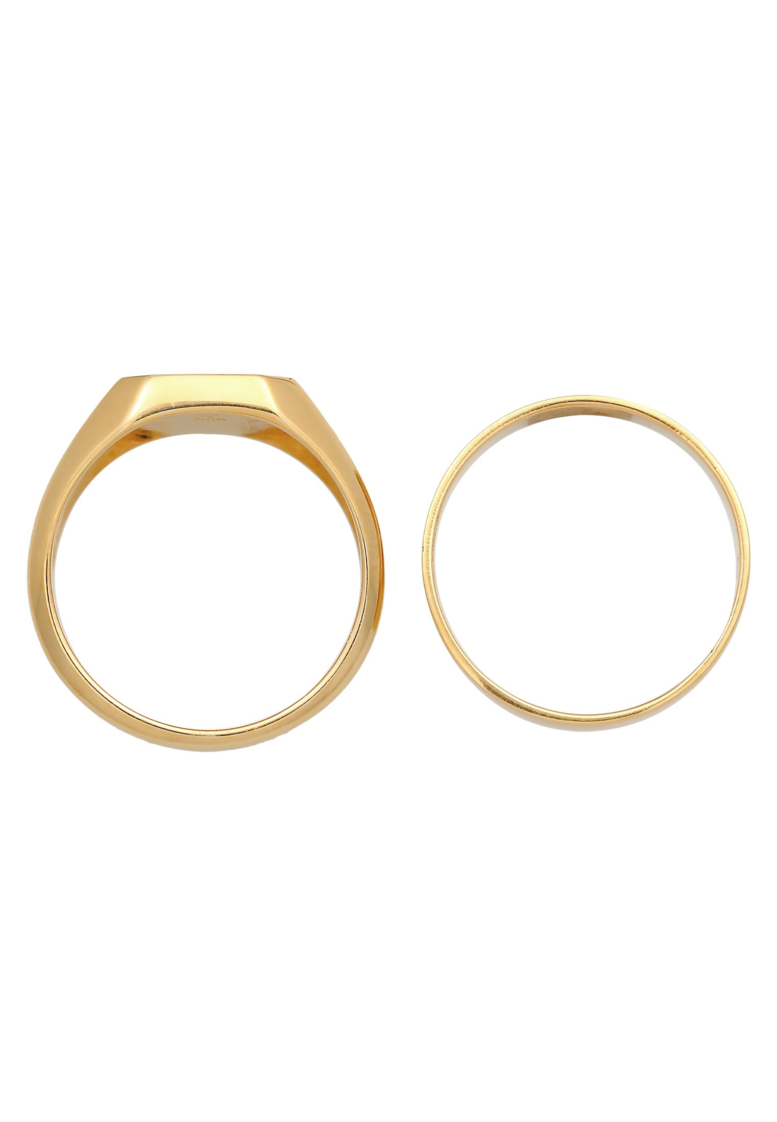 Kuzzoi Ring-Set »Ring Kuzzoi Siegelring Bandring Set 925 Silber«