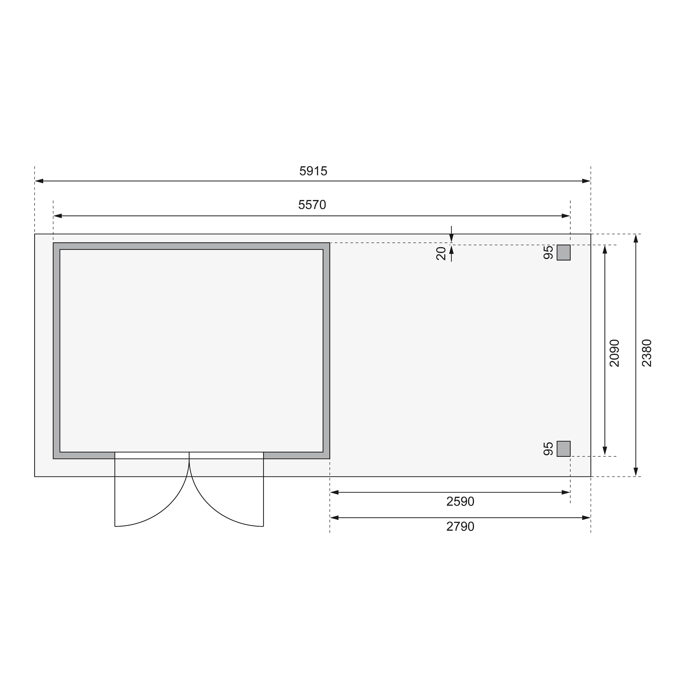 Karibu Gartenhaus »Nordsee 4«