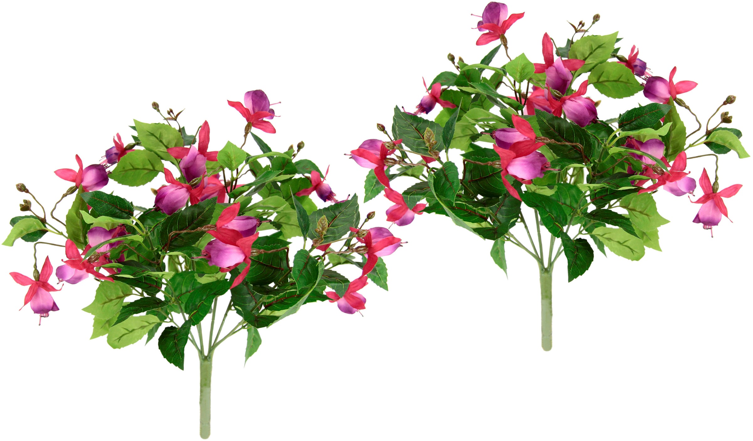 I.GE.A. Kunstblume »Fuchsienbusch«, 2er Set Zimmerpflanze Deko Doppelblütenblätter... kaufen