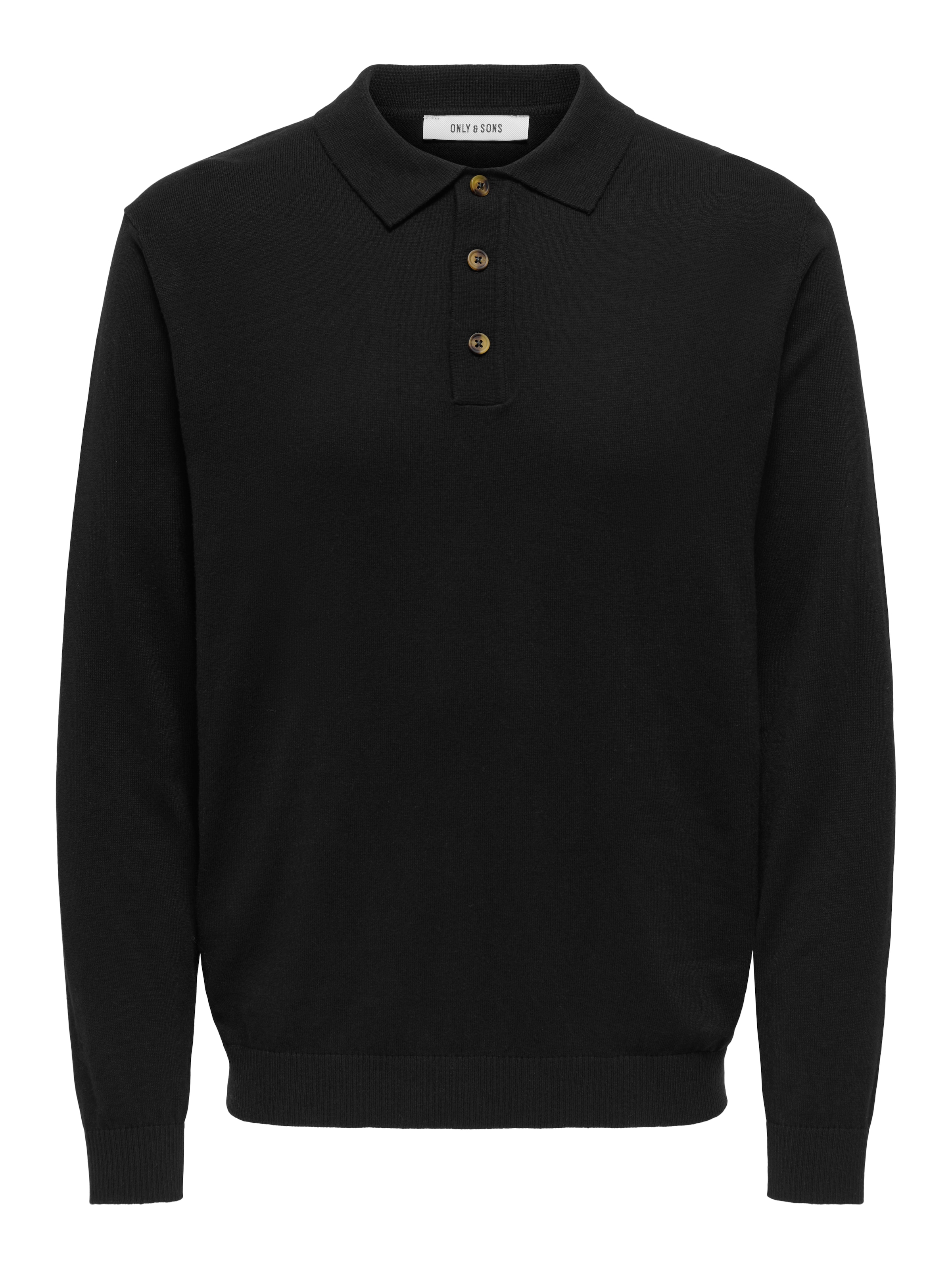 ONLY & SONS Polokragenpullover »ONSLOUI REG 12 LS MEL POLO KNIT«