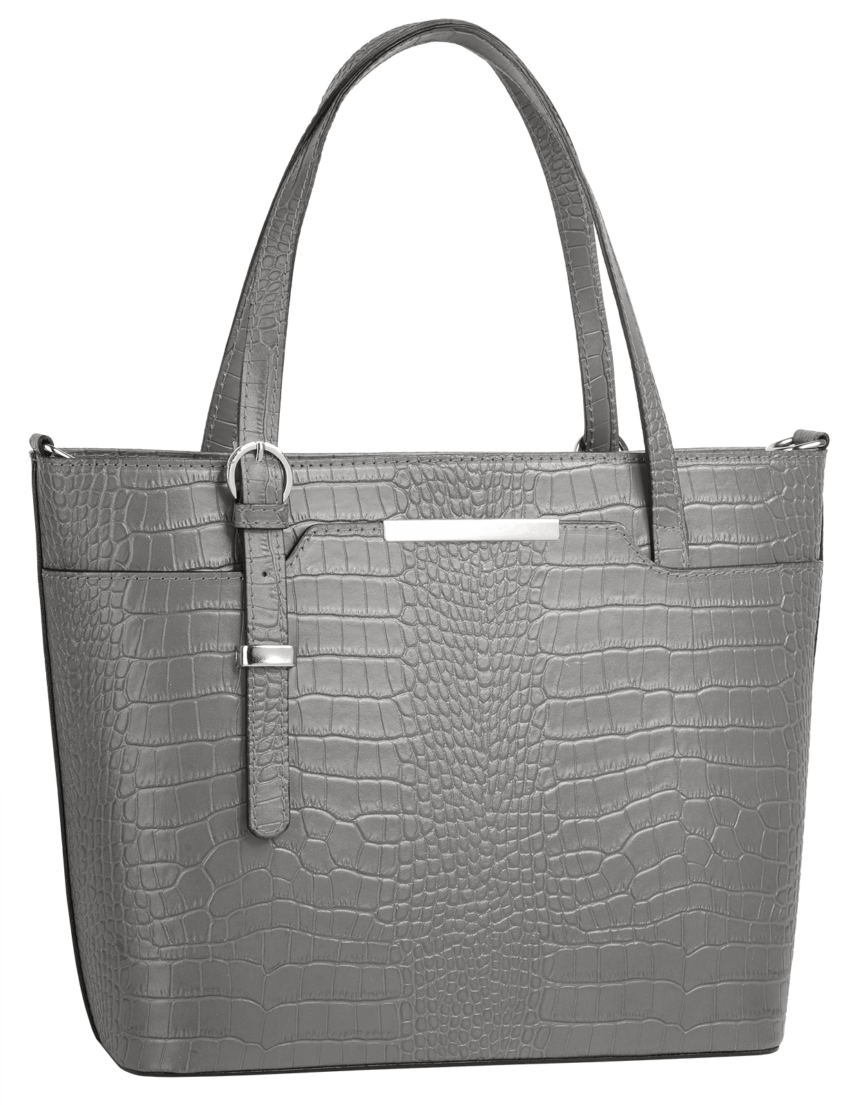 Cluty Henkeltasche, echt Leder, Made in Italy