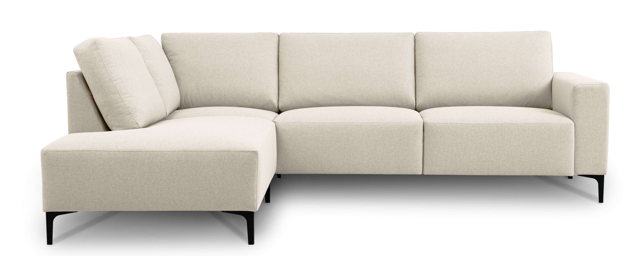 Home affaire Ecksofa »Tournon, L-Form, Breite 256 cm, Webstoff, Chenille«, Designsofa im nordischen Stil, Wellenunterfederung, Metallfüße