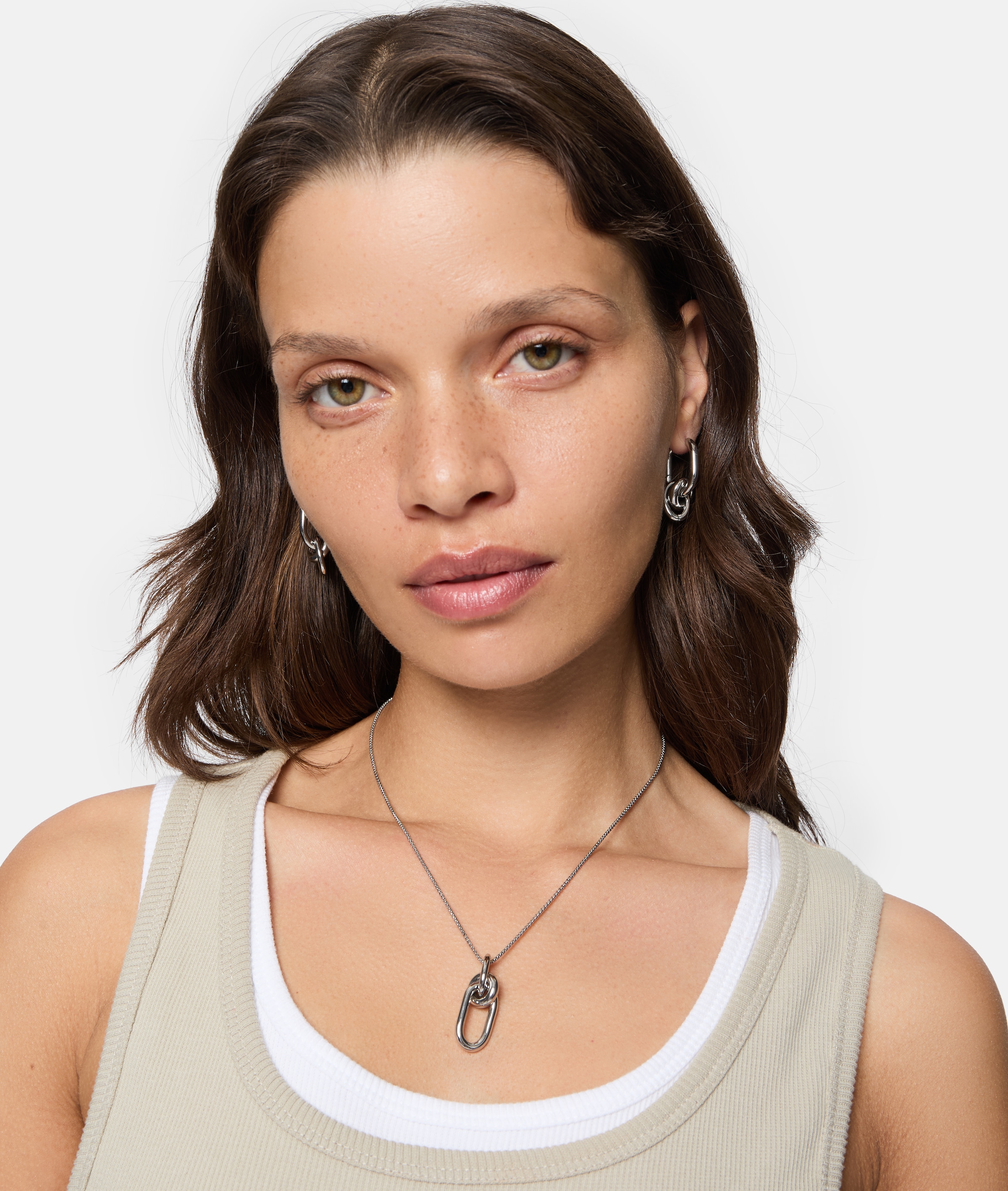 Liebeskind Berlin Paar Creolen »Schmuck Geschenk Edelstahl Ohrringe Modern Knot« Einhänger abnehmbar