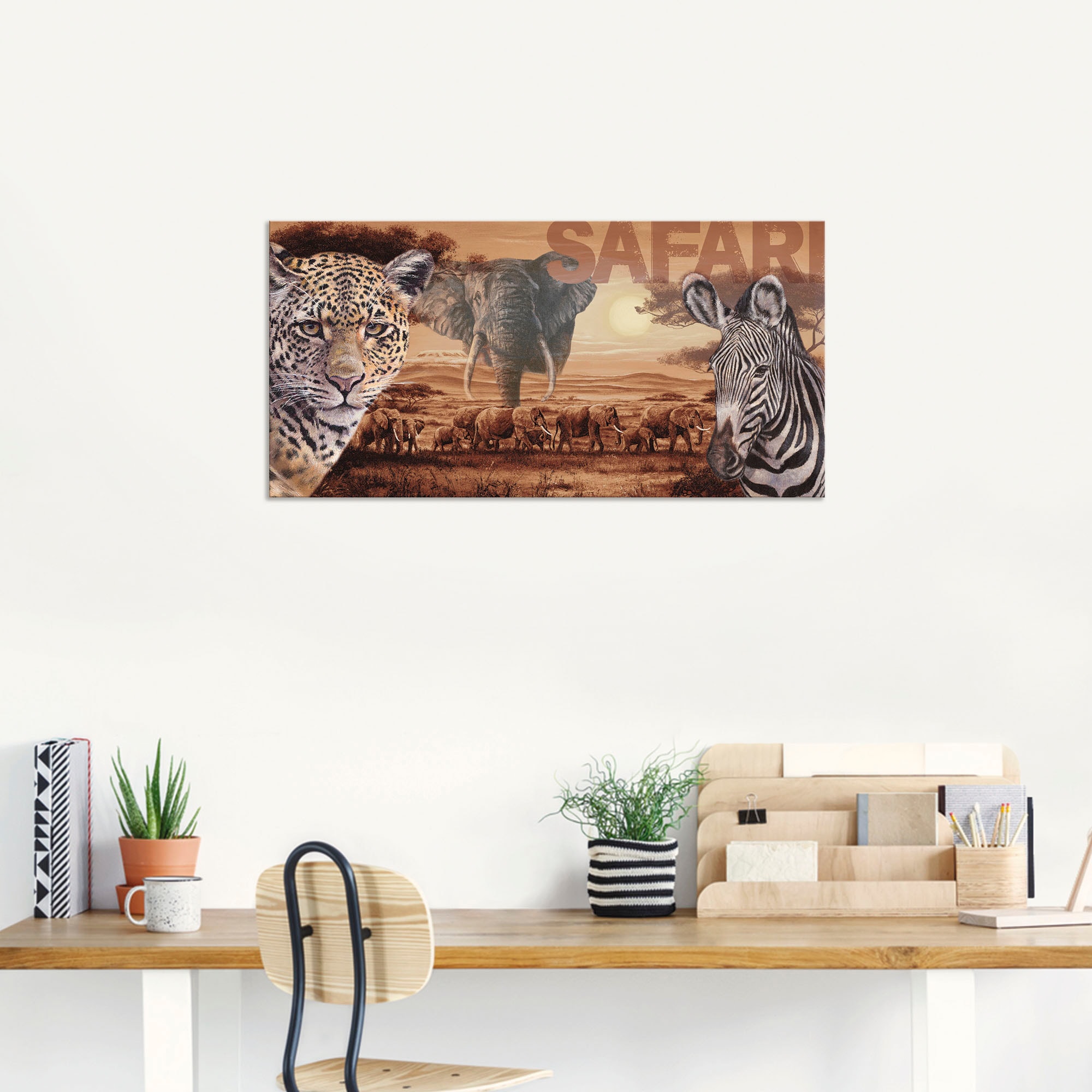 Artland Wandbild »Safari«, Wildtiere, (1 St.), als Alubild, Outdoorbild, Leinwandbild, Wandaufkleber, versch. Größen