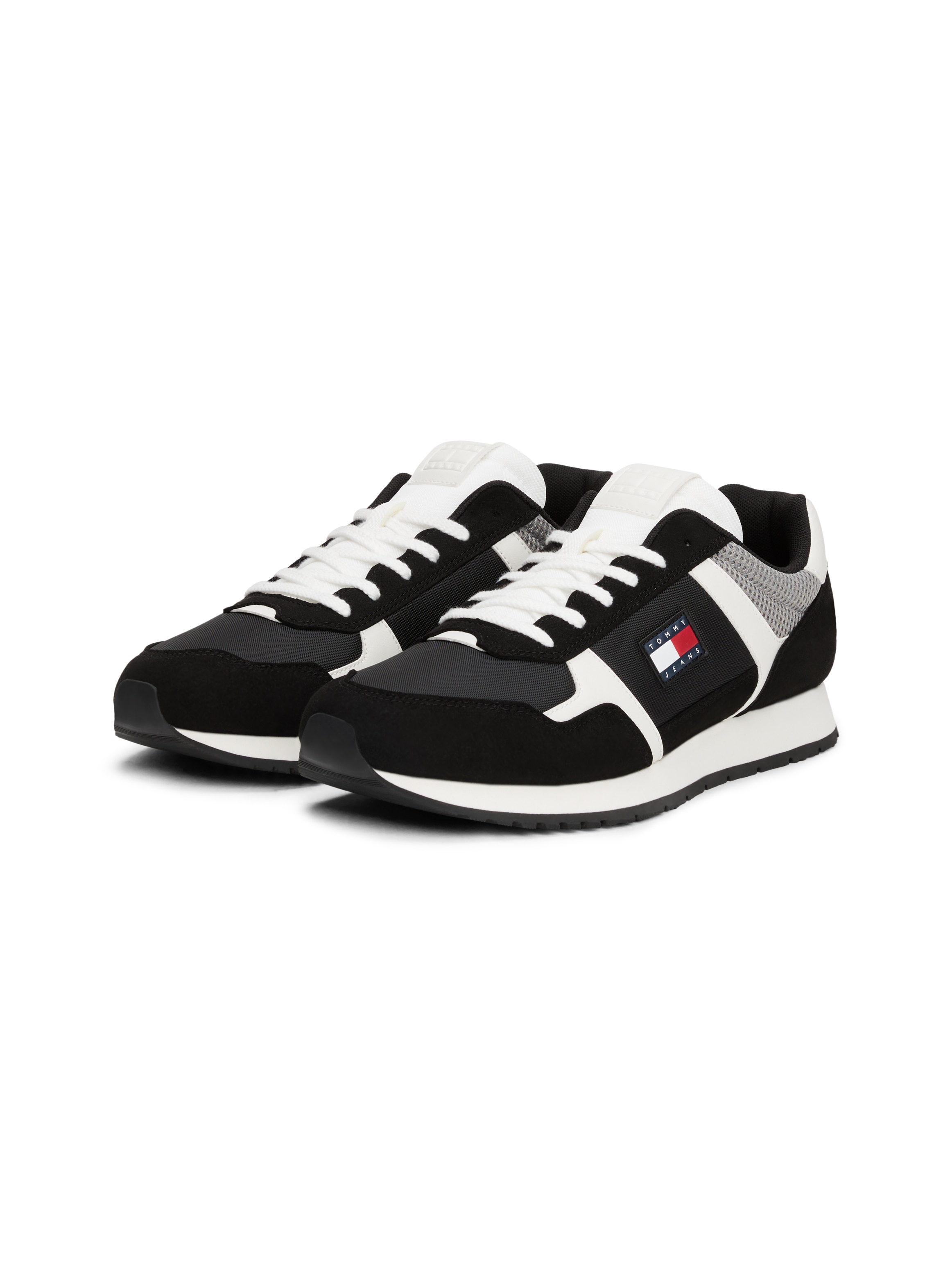 Tommy Jeans Sneaker »TJM RUNNER CASUAL«, Schnürschuh, Halbschuh, Freizeitschuh mit seitliche Logoflag