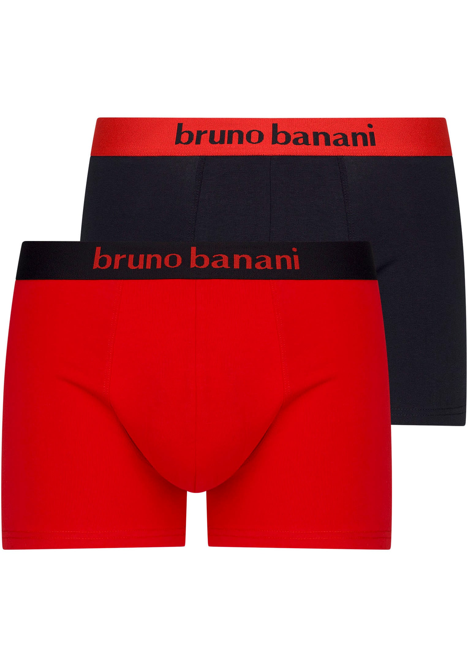 Bruno Banani Boxer, (2er Pack), mit kontrastreichem Logobund