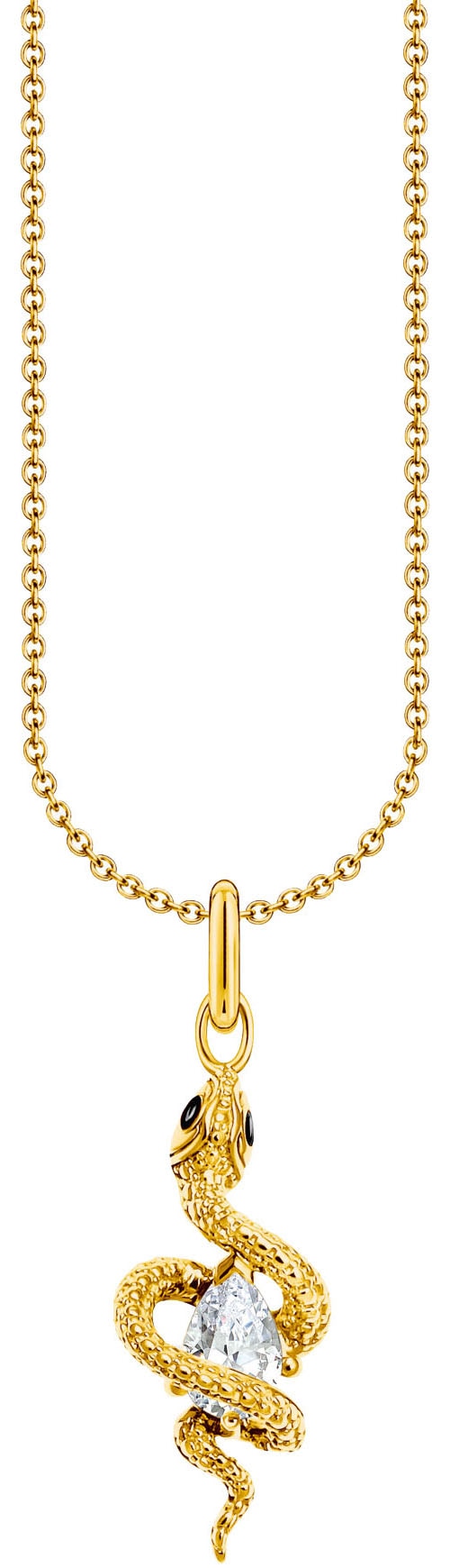 THOMAS SABO Kette mit Anhänger »Schlangen-Optik Tempting Romance, KE2300-565-14-L45V«, mit Zirkonia (synth.)