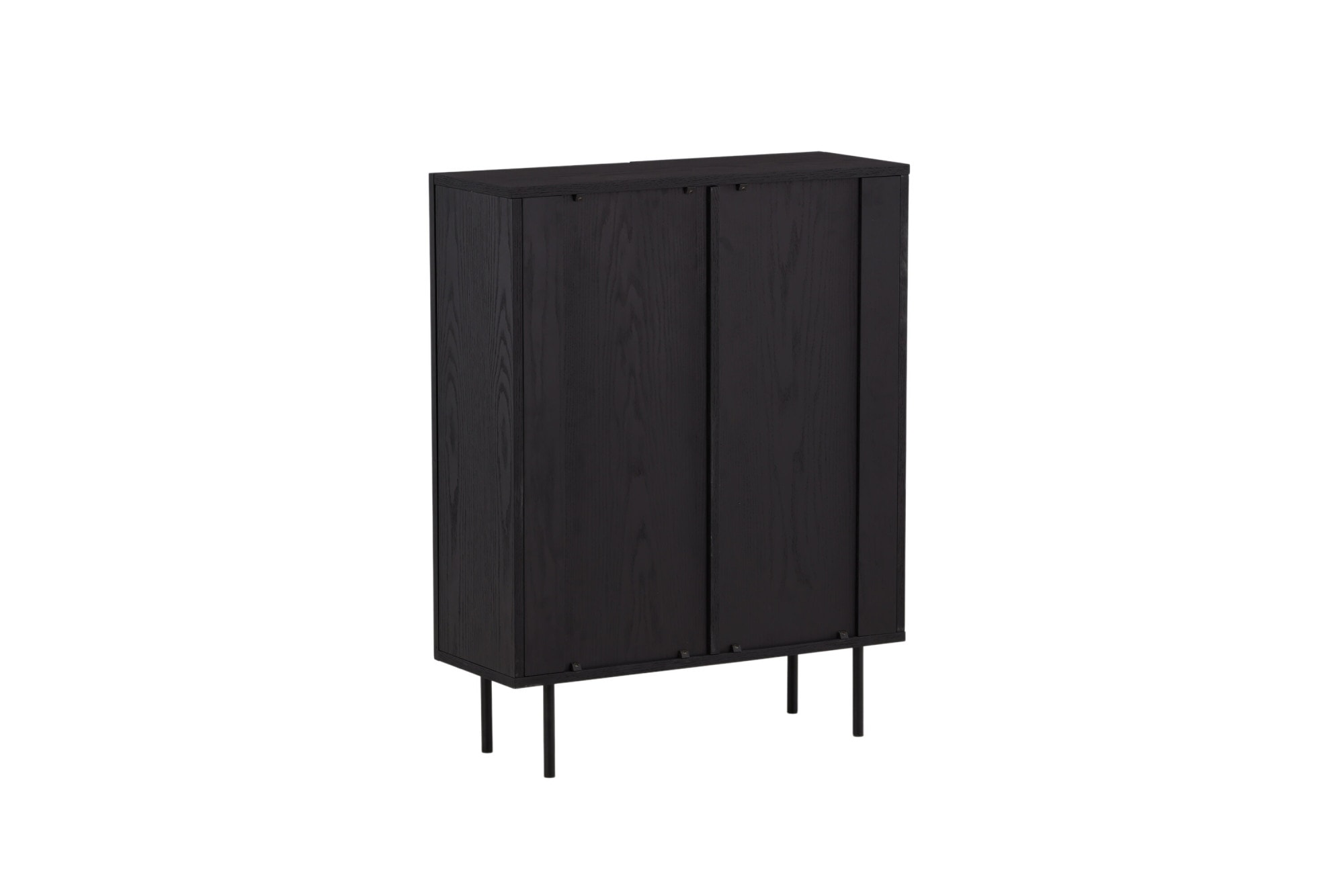 Venture Home Vorratsschrank »Björkön, Stauraumschrank, geriffelt, Höhe 103 cm« Hochschrank, MDF, geriffelte Fronten, Stahlbeine, skandinavisch