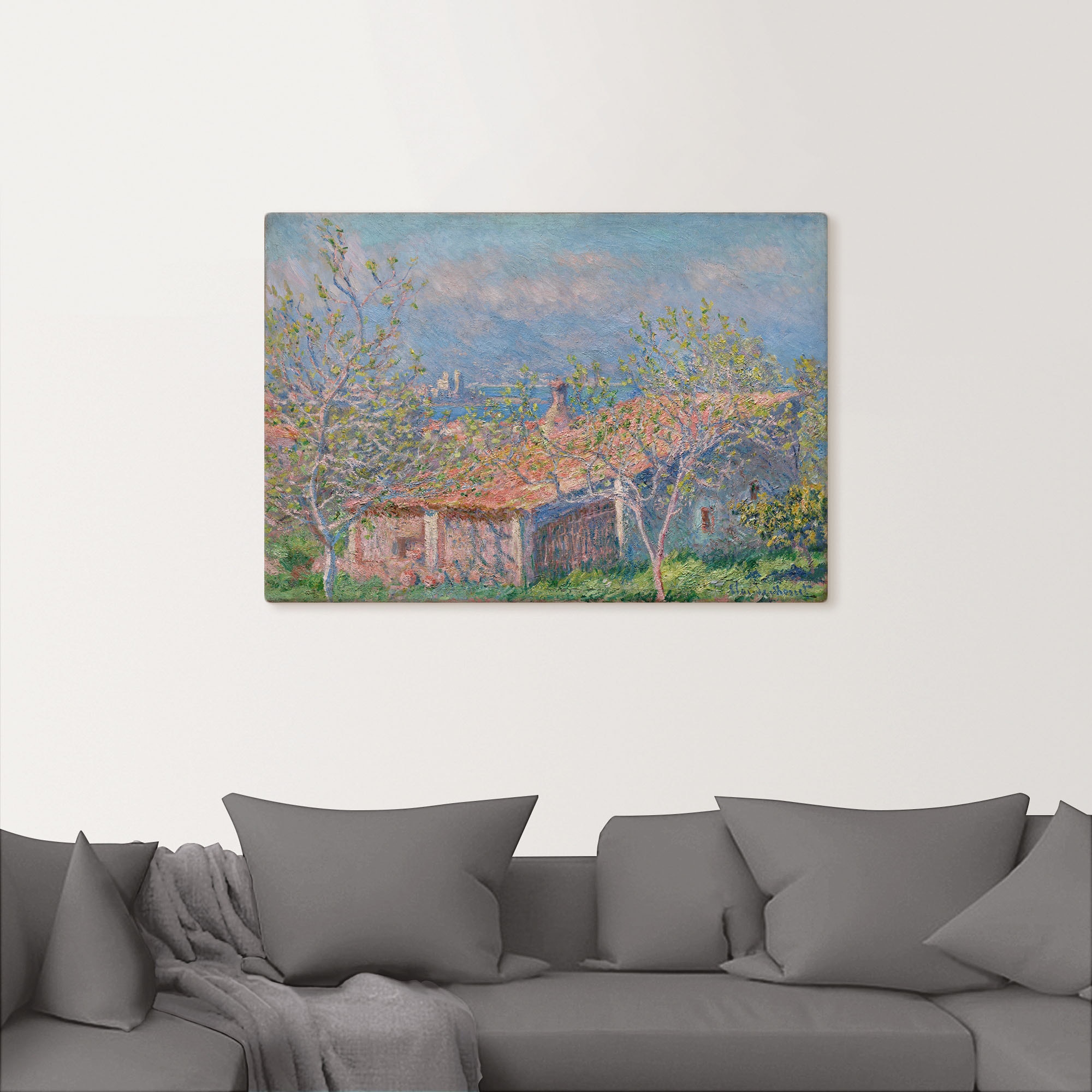 Artland Leinwandbild »Das Haus des Gärtners in Antibes. 1888«, Gartenbilder, (1 St.), auf Keilrahmen gespannt