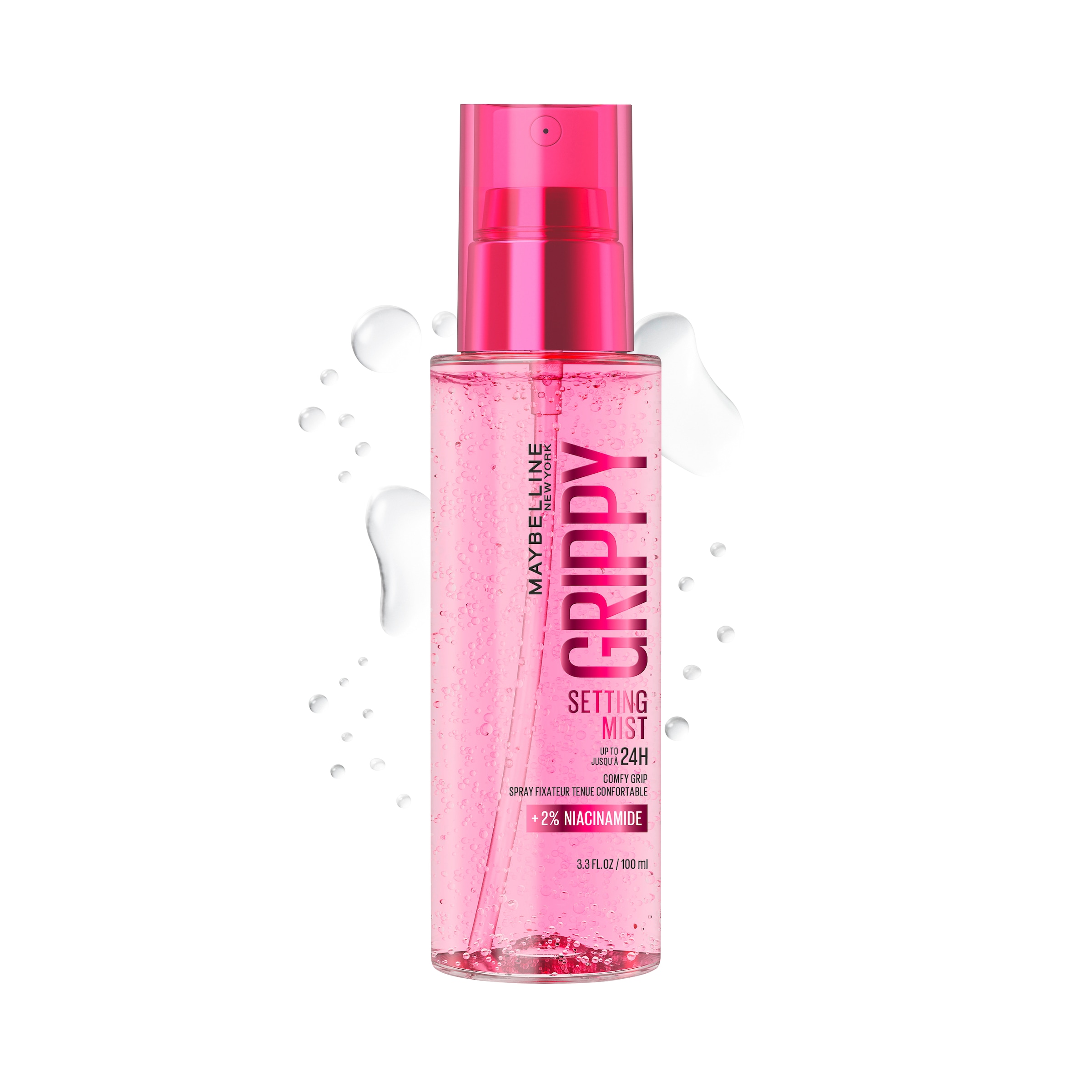 MAYBELLINE NEW YORK Fixierspray »GRIPPY SETTING MIST« mit 24 Stunden Halt und frischem Finish, mit 2% Niacinamid