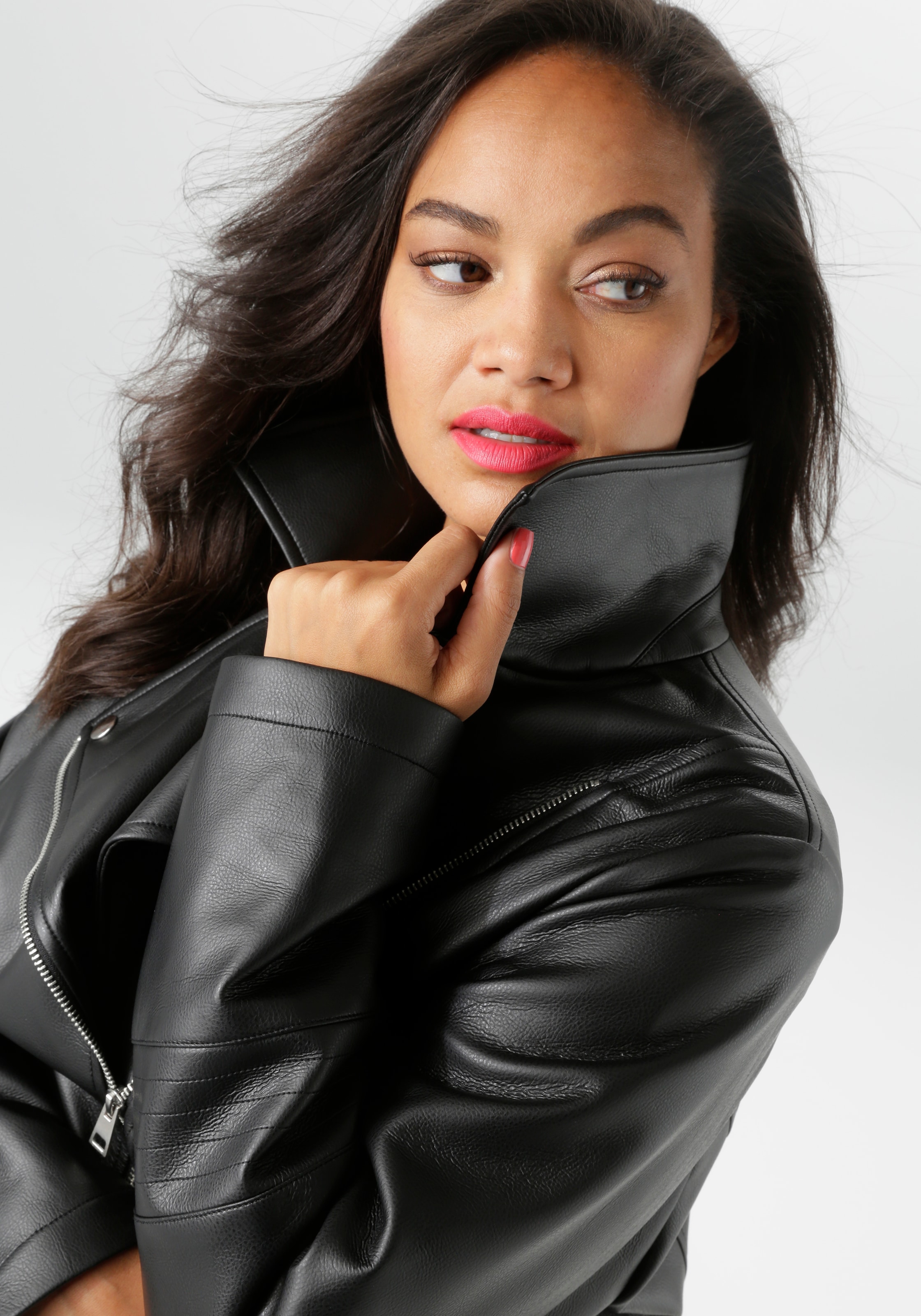 Aniston PLUS Bikerjacke, im Biker-Look - NEUE KOLLEKTION