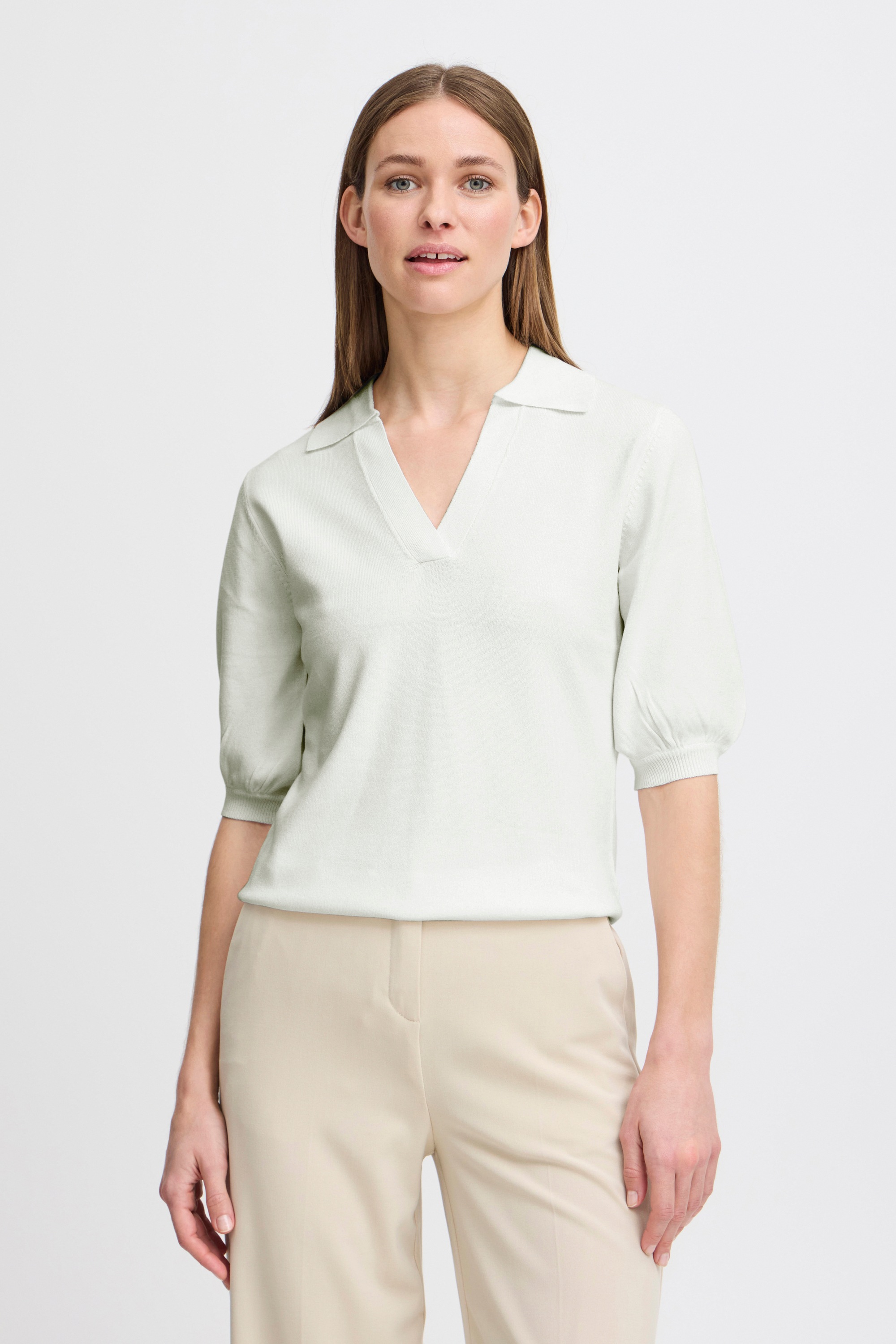 b.young Kurzarmpullover »Damen Strickpullover kurzarm BYMMORLA«