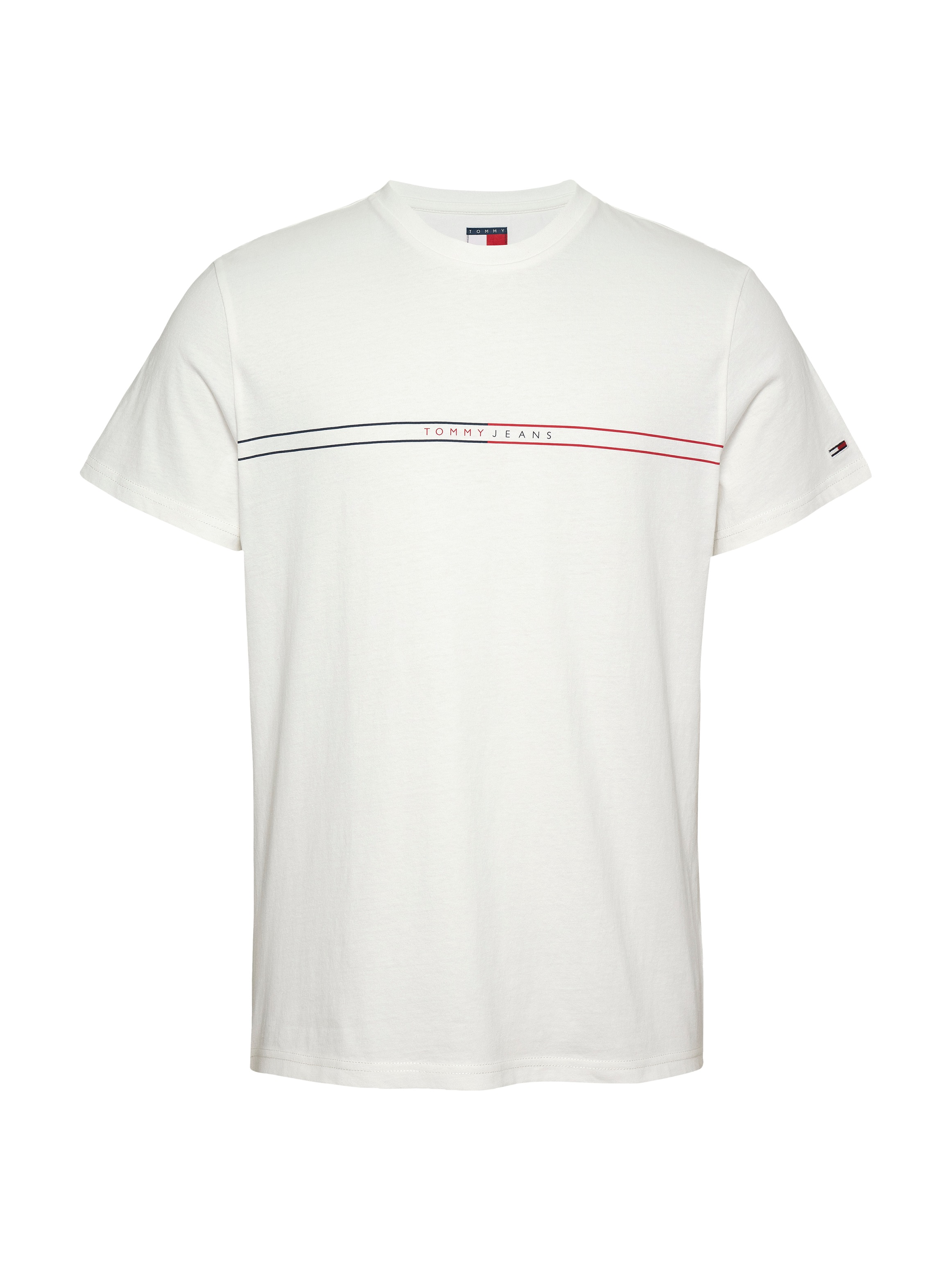 Tommy Jeans Kurzarmshirt »TJM SLIM ENTRY GRAPHIC TEE EXT«, Mit Rundhalsausschnitt