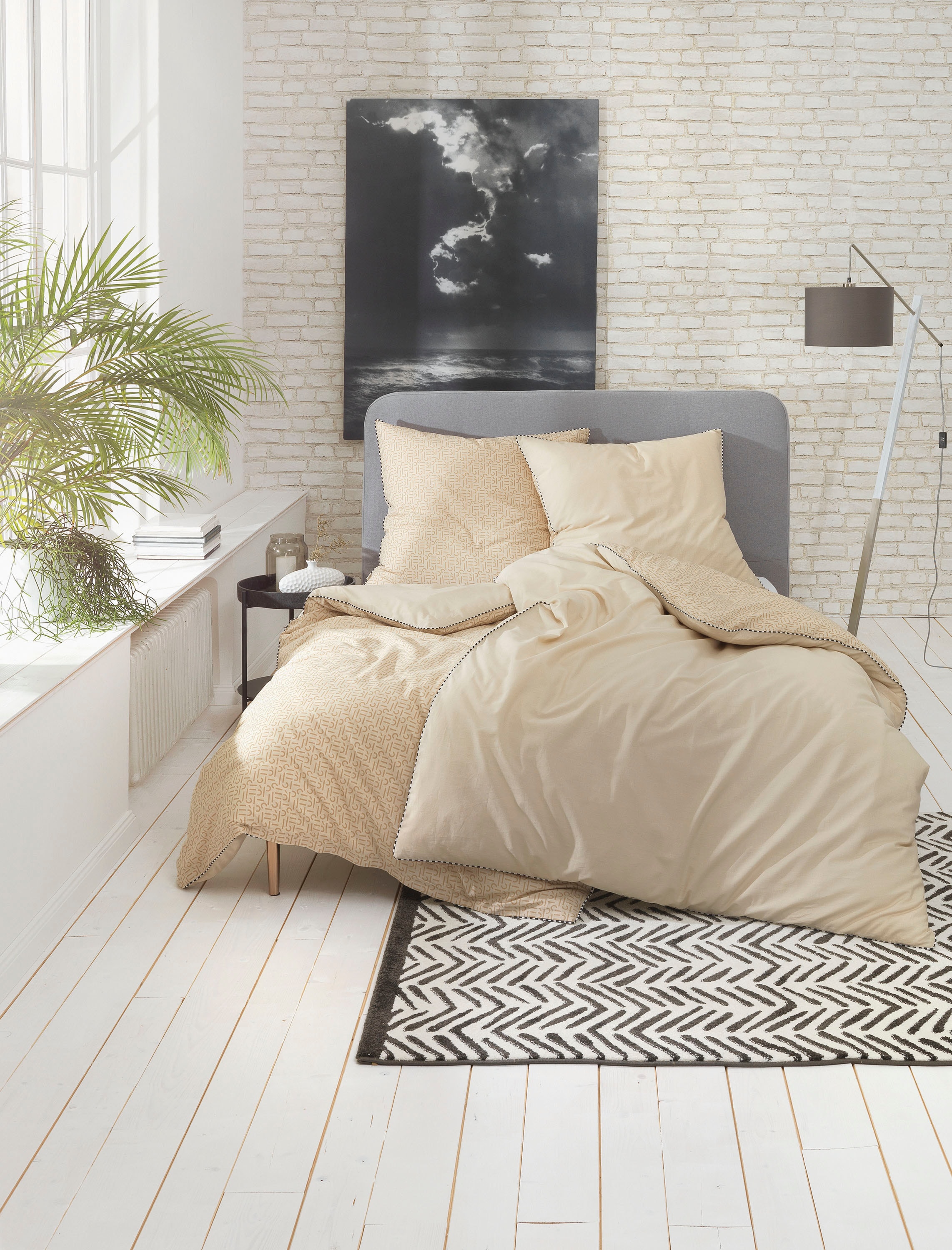 Esprit Wendebettwäsche »Scatter in Gr. 135x200, 155x220 oder 200x200 cm«, Bettwäsche aus Baumwolle, Bettwäsche mit Reißverschluss
