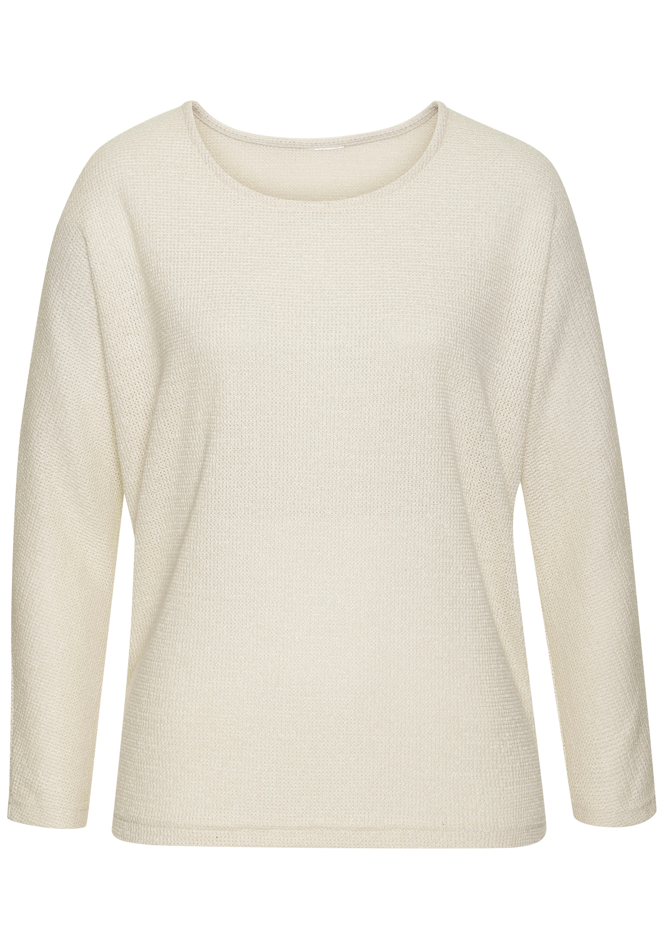 Vivance Langarmshirt »aus weichem Strukturstrick« aus bügelfreier Qualität