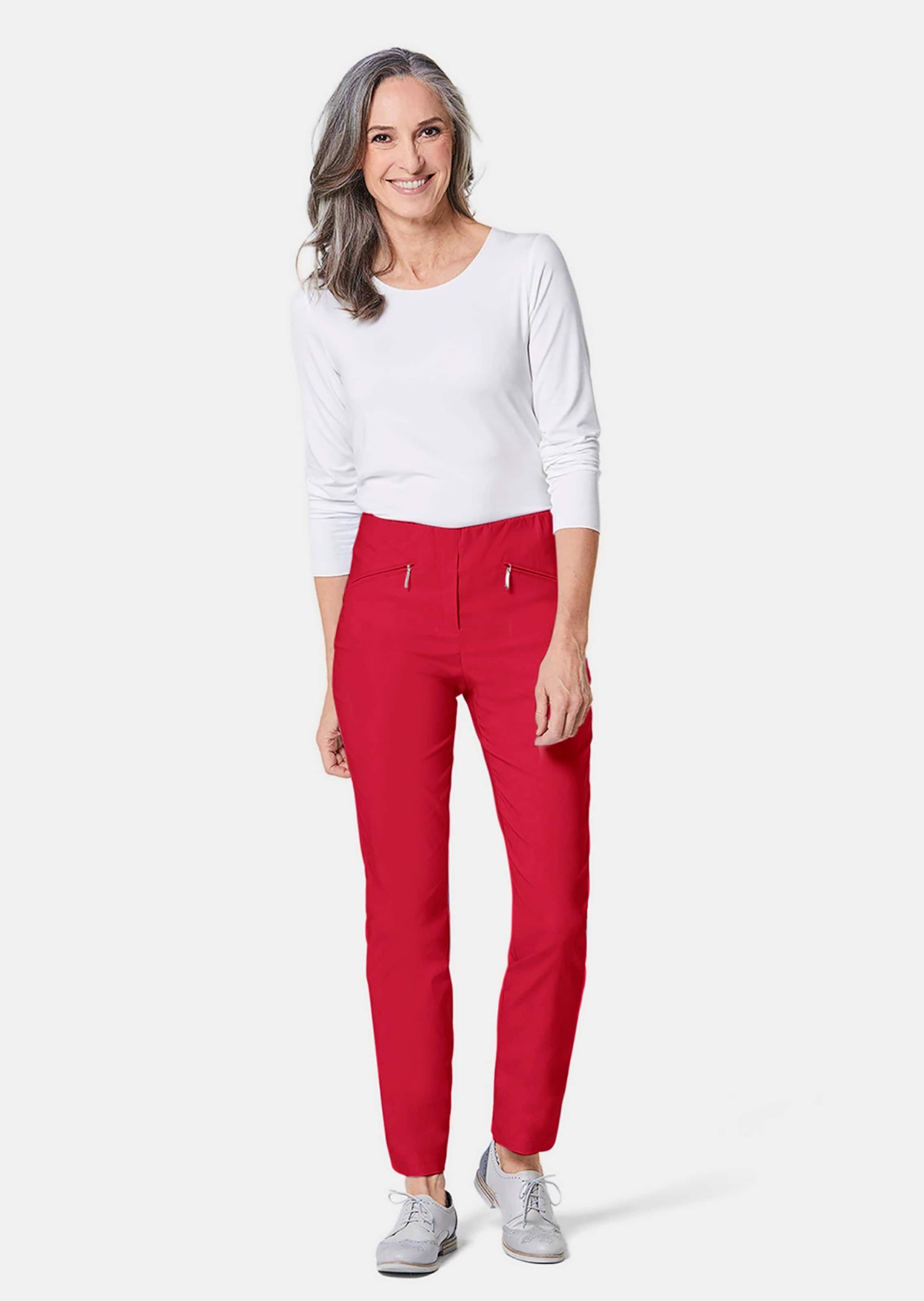 GOLDNER 2-in-1-Hose »Kurzgröße Schlupfhose LOUISA mit Steppnähten«  Ohne