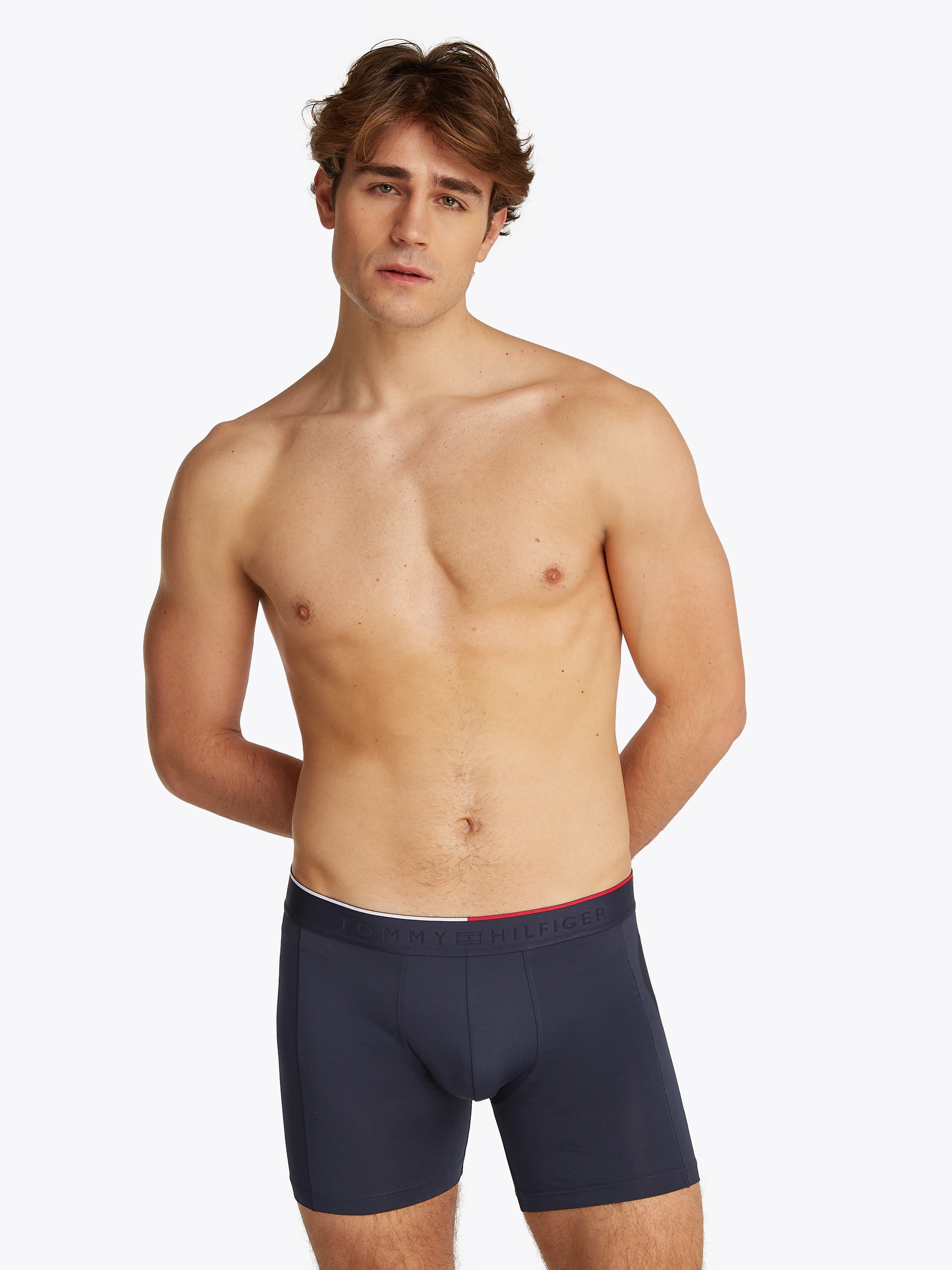 Tommy Hilfiger Underwear Boxer »3P BOXER BRIEF«, (Packung, 3 St., 3er), mit Logobund