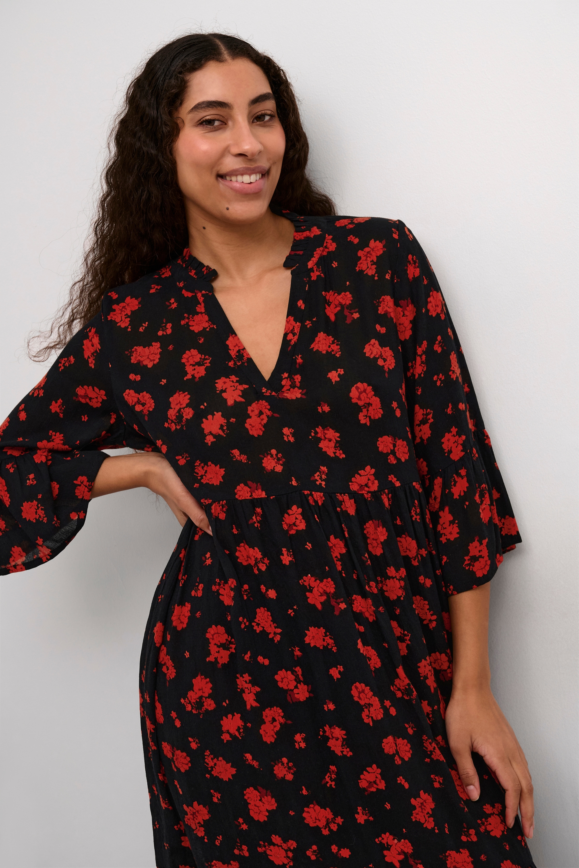 KAFFE Midikleid »Kleid KAamber«