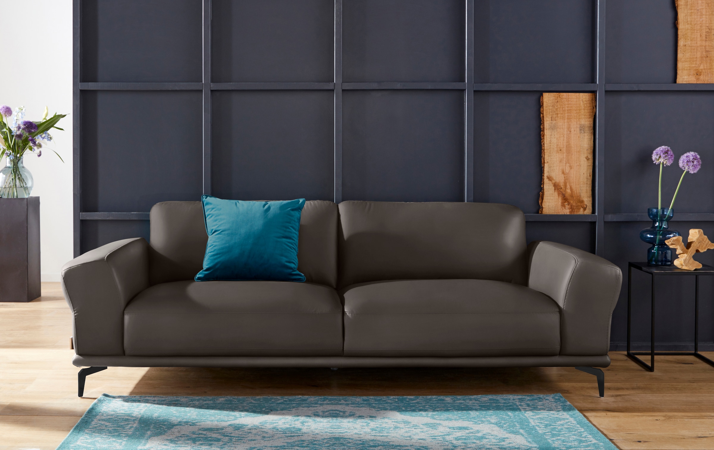 W.SCHILLIG 2,5-Sitzer »montanaa« mit Metallfüßen in Schwarz pulverbeschichtet, Breite 232 cm