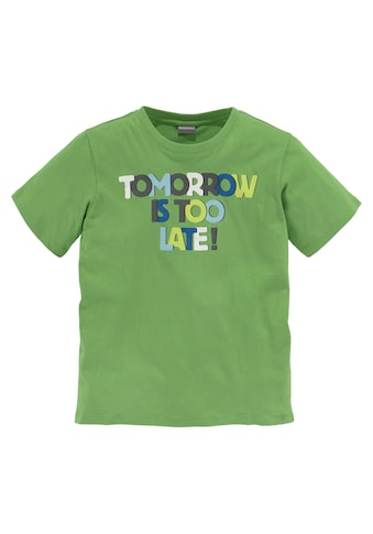KIDSWORLD T-Shirt »TOMORROW IS TOO LATE«, Spruch kaufen