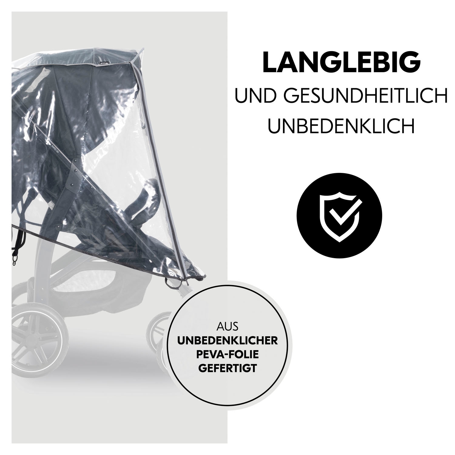 Hauck Kinderwagen-Regenschutzhülle »Pushchair Raincover 4W«, für 4-Rad-Buggy