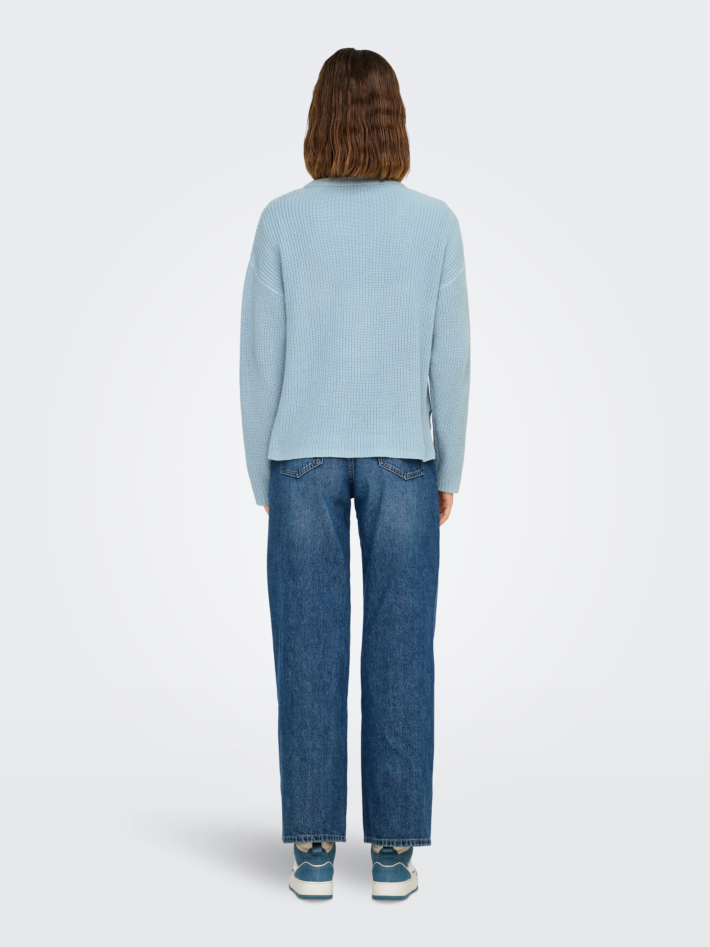 ONLY Rundhalspullover »ONLLUNA LS O-NECK PULLOVER KNT NCA«