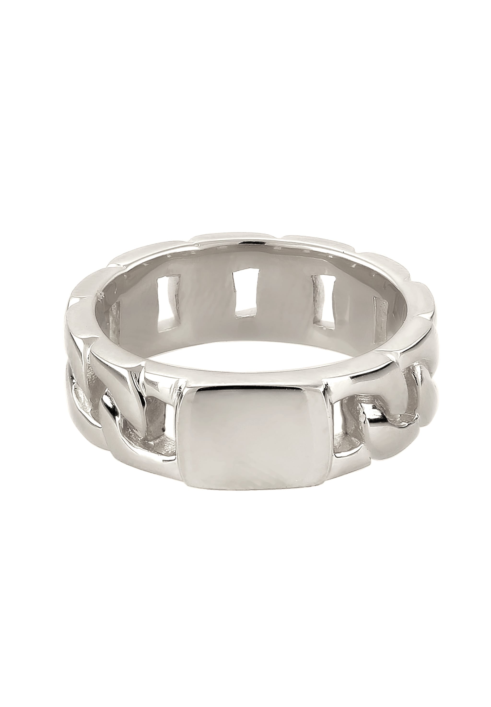 Kuzzoi Silberring »Ring Siegelring Chunky Chain Look 925 Sterling Silber«