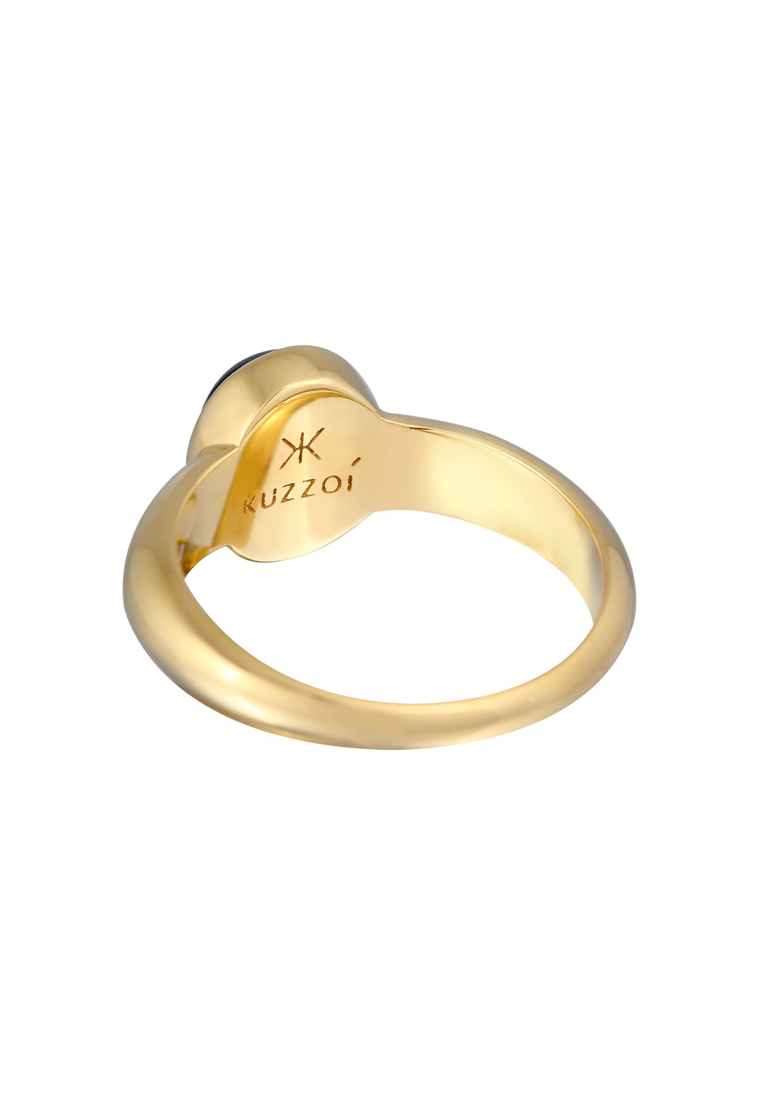 Kuzzoi Silberring »Ring Herren Siegelring Onyx Oval Basic 925 Silber«