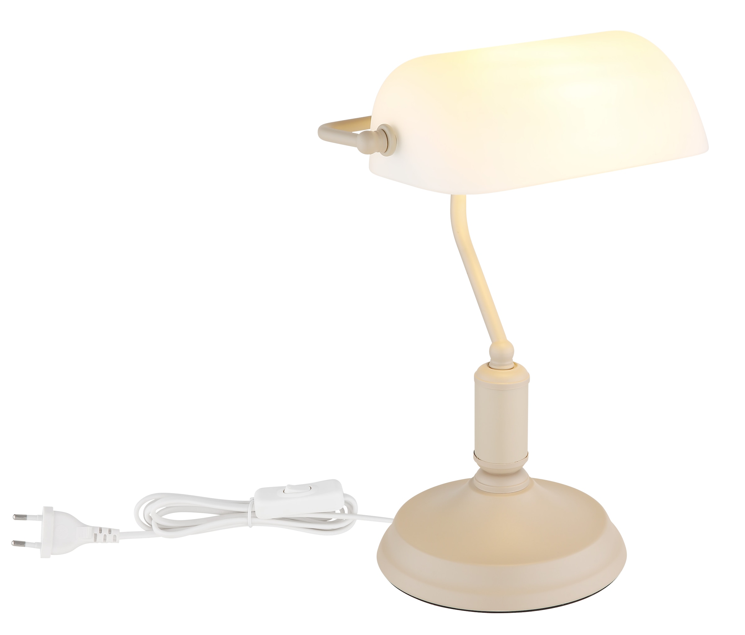 my home Tischleuchte »Leandra Bankerslamp« E27 1 Stk. Wippschalter am Kabel