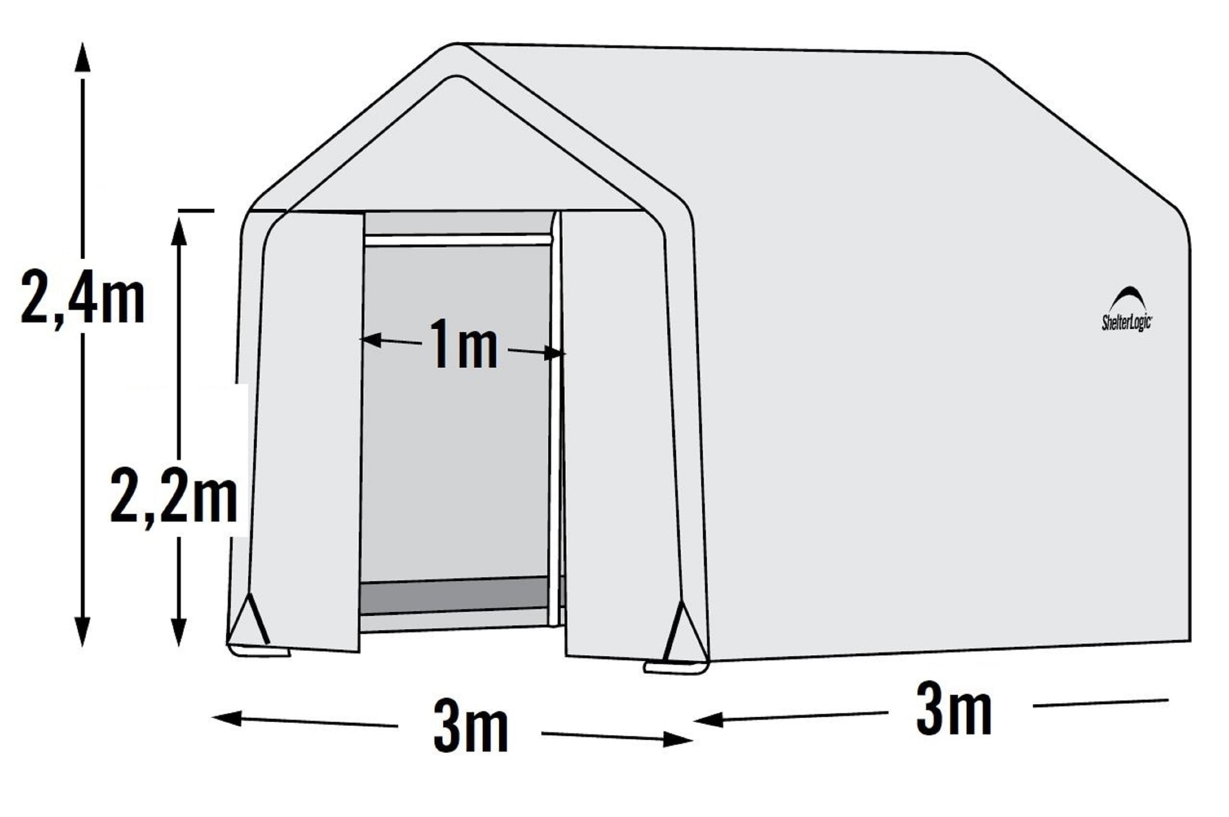 ShelterLogic Foliengewächshaus, BxTxH: 300x300x240 cm